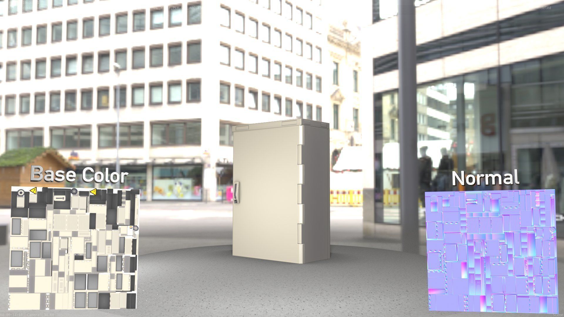 Electrical Distribution Cabinet 4 Low-poly 3D model_54