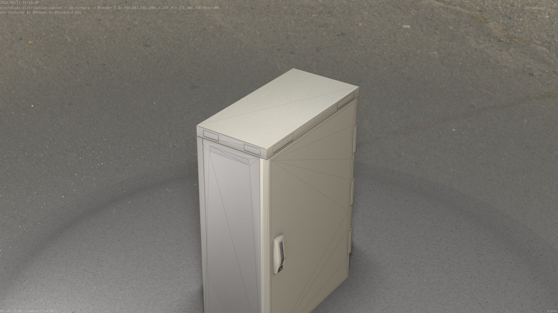 Electrical Distribution Cabinet 4 Low-poly 3D model_28