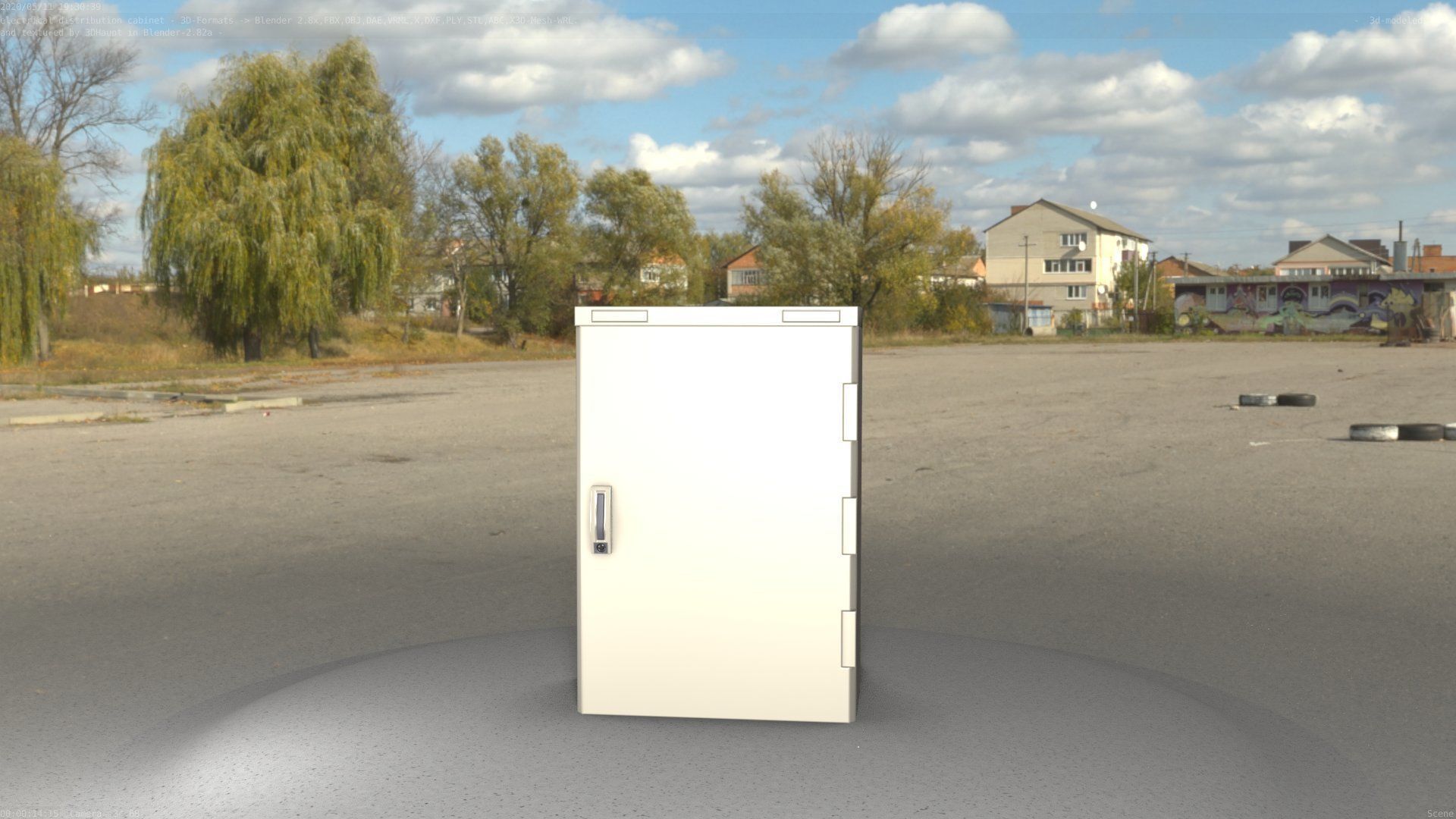 Electrical Distribution Cabinet 4 Low-poly 3D model_51