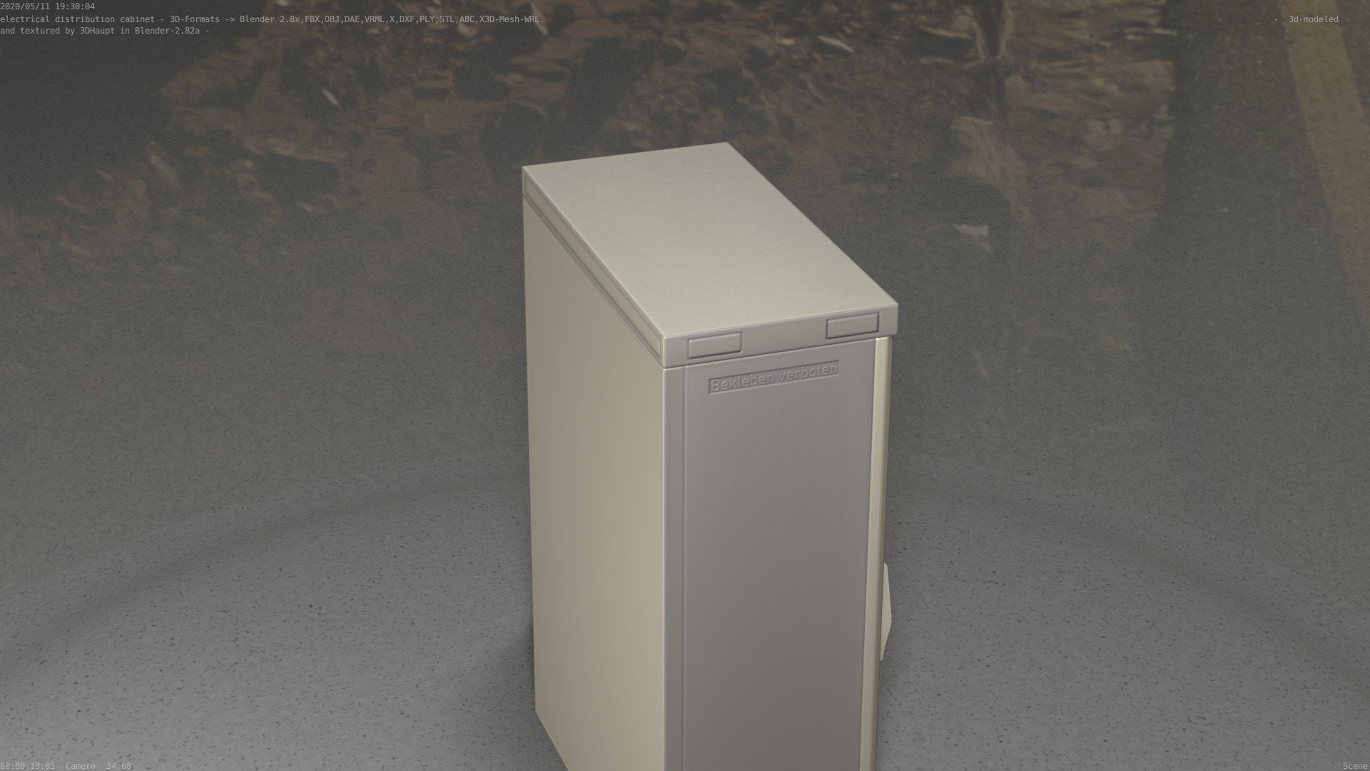 Electrical Distribution Cabinet 4 Low-poly 3D model_21