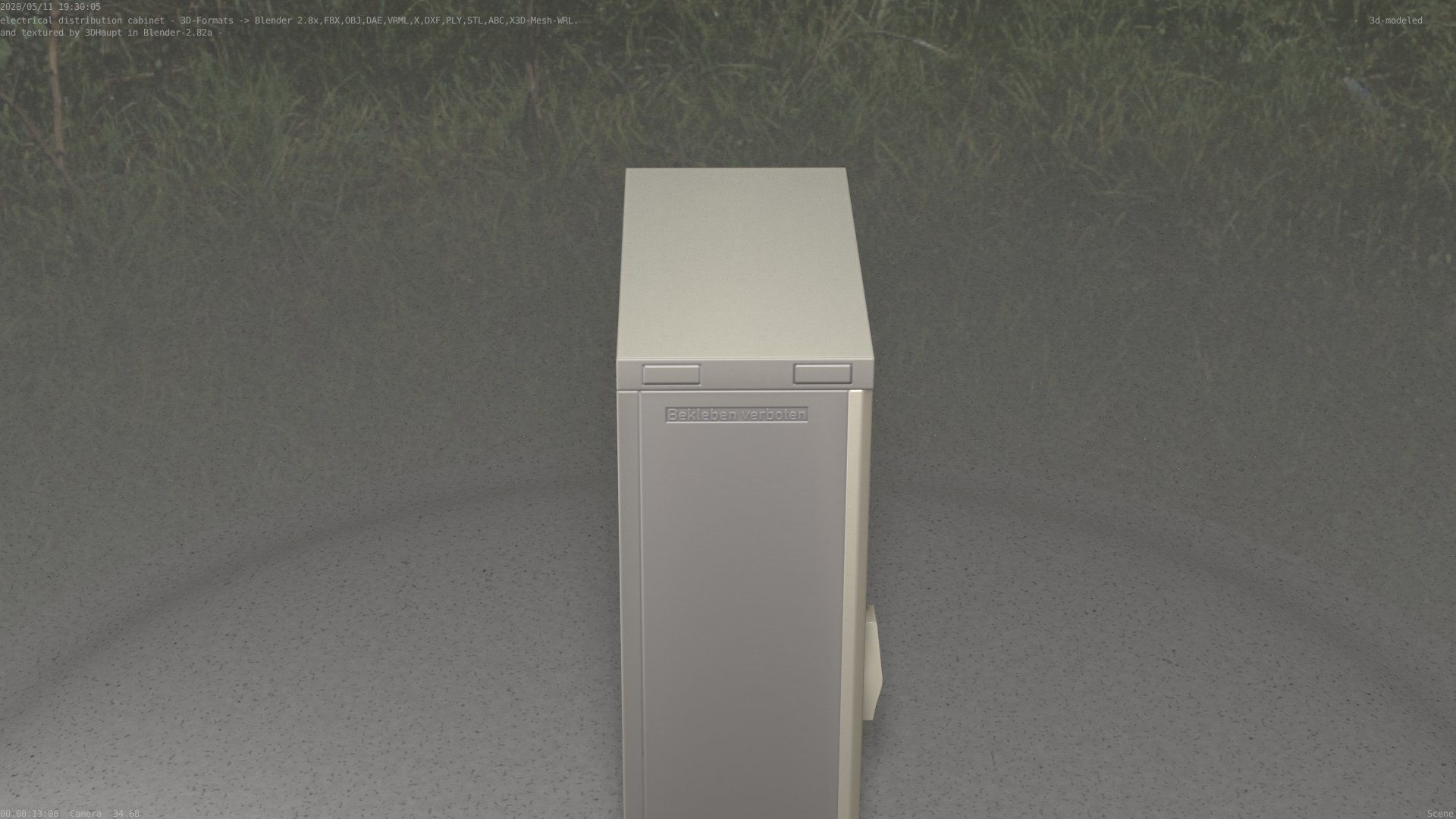 Electrical Distribution Cabinet 4 Low-poly 3D model_26