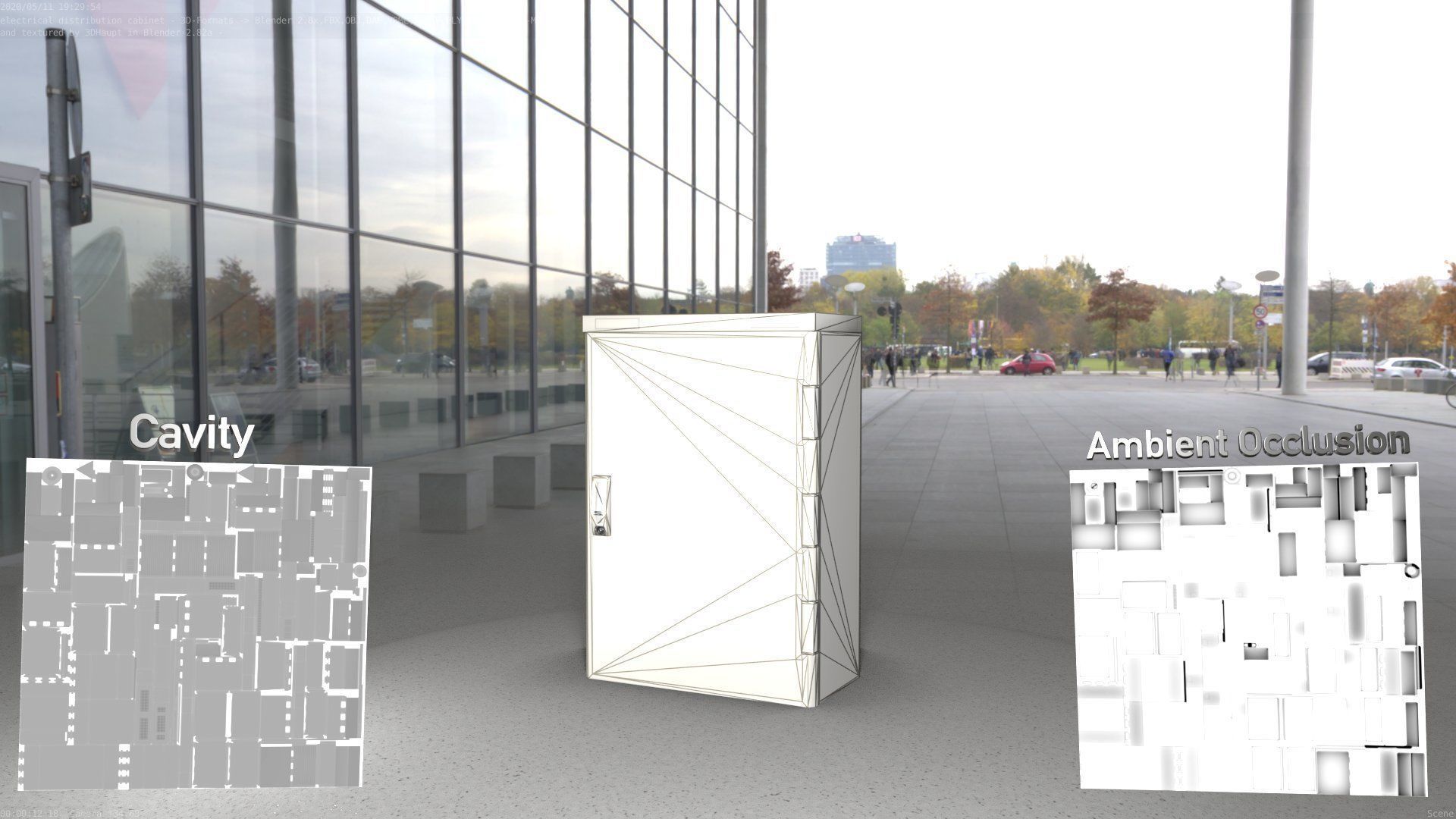 Electrical Distribution Cabinet 4 Low-poly 3D model_3