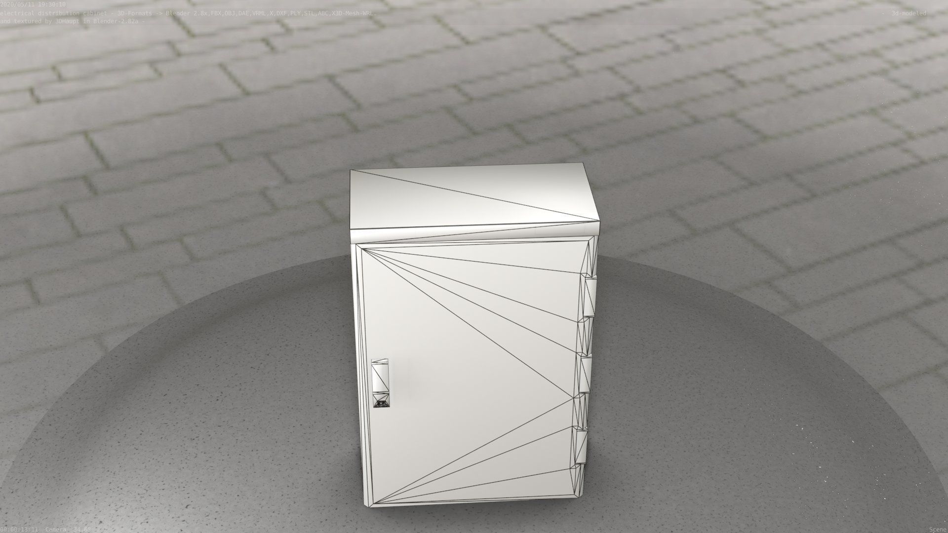 Electrical Distribution Cabinet 4 Low-poly 3D model_31