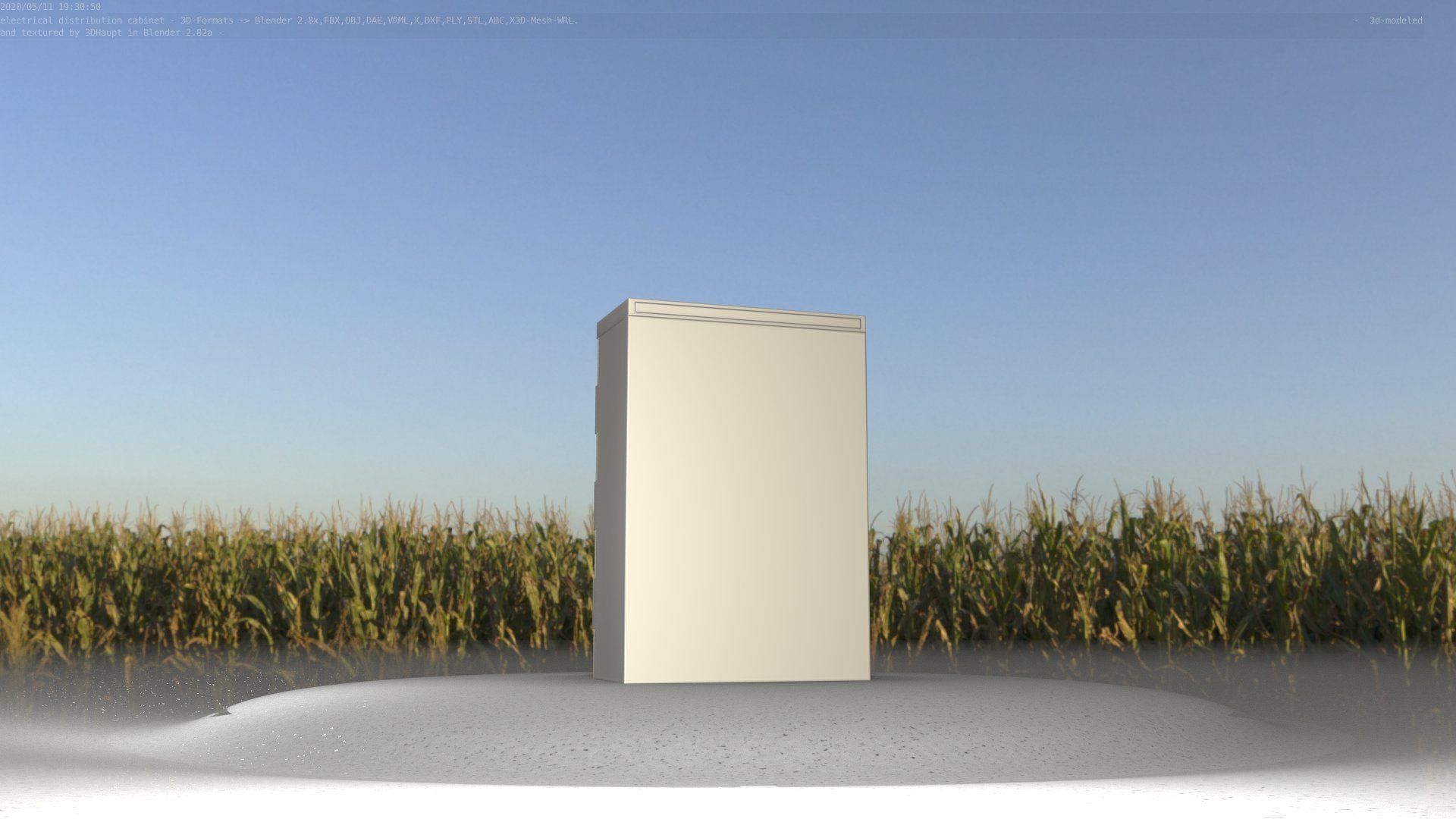 Electrical Distribution Cabinet 4 Low-poly 3D model_65