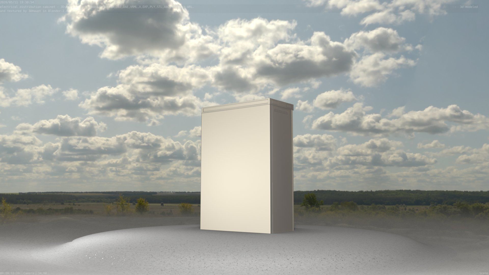 Electrical Distribution Cabinet 4 Low-poly 3D model_70