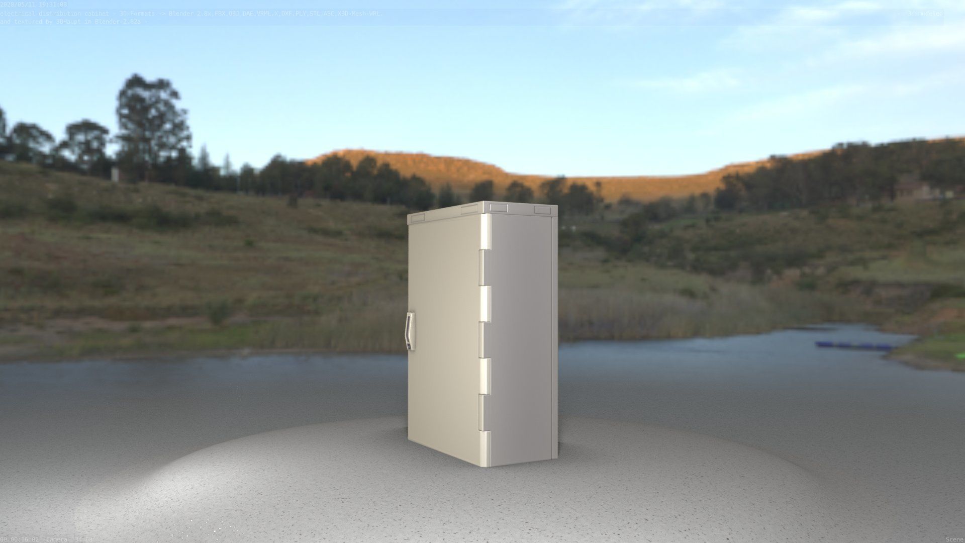 Electrical Distribution Cabinet 4 Low-poly 3D model_86