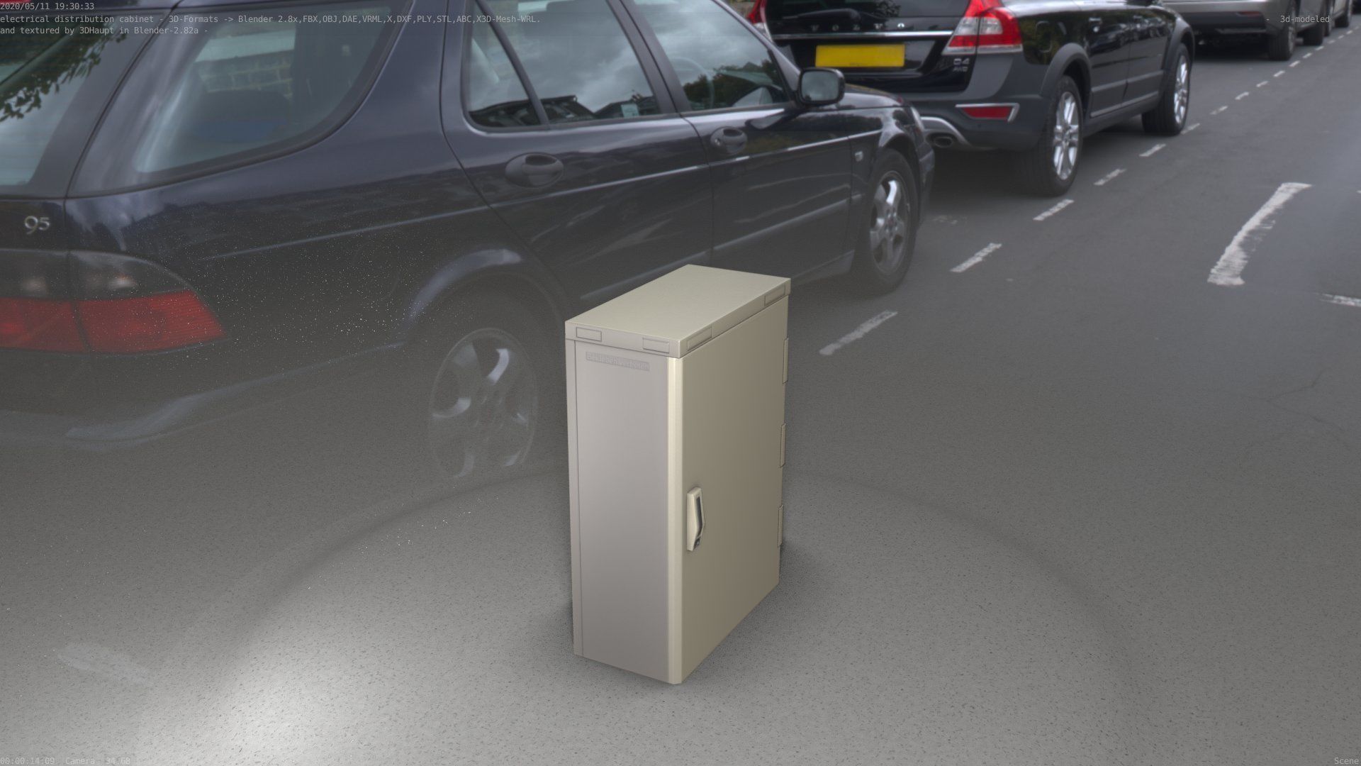 Electrical Distribution Cabinet 4 Low-poly 3D model_45