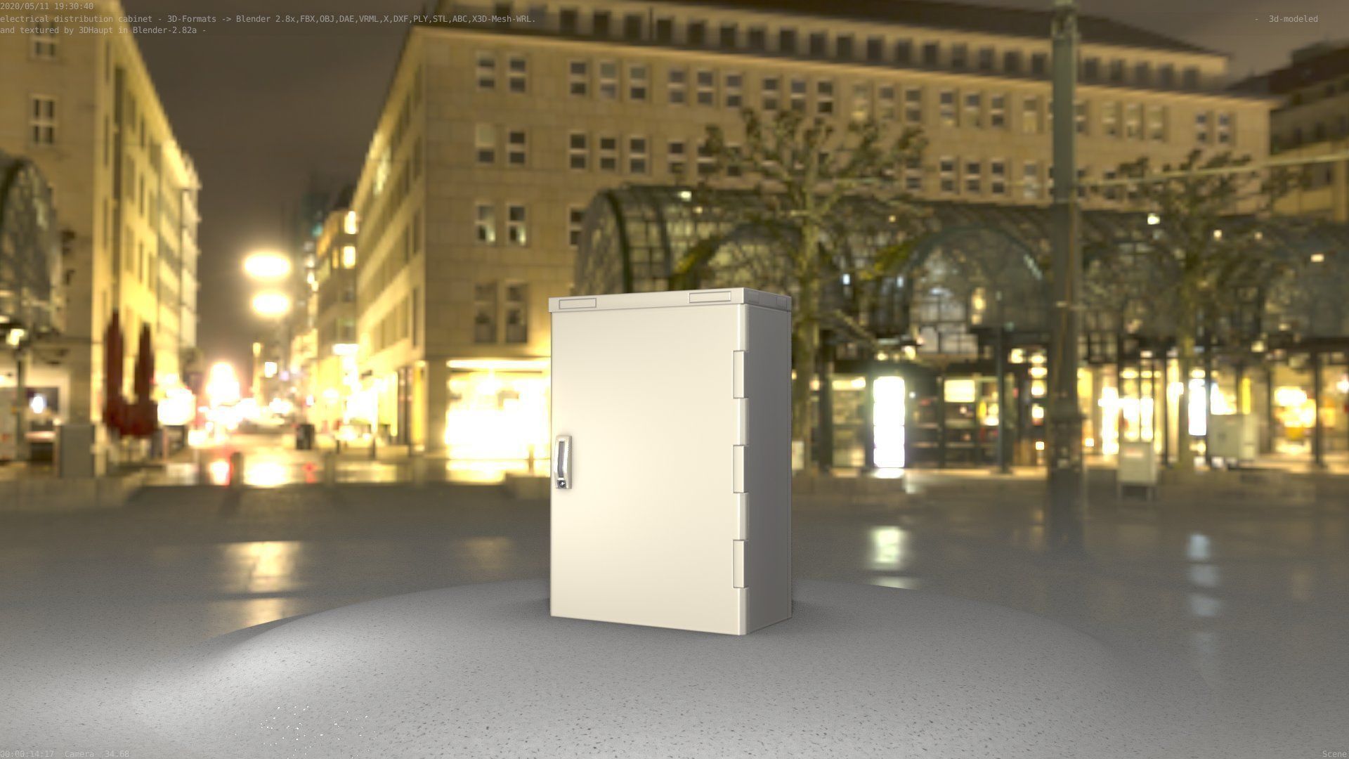 Electrical Distribution Cabinet 4 Low-poly 3D model_53