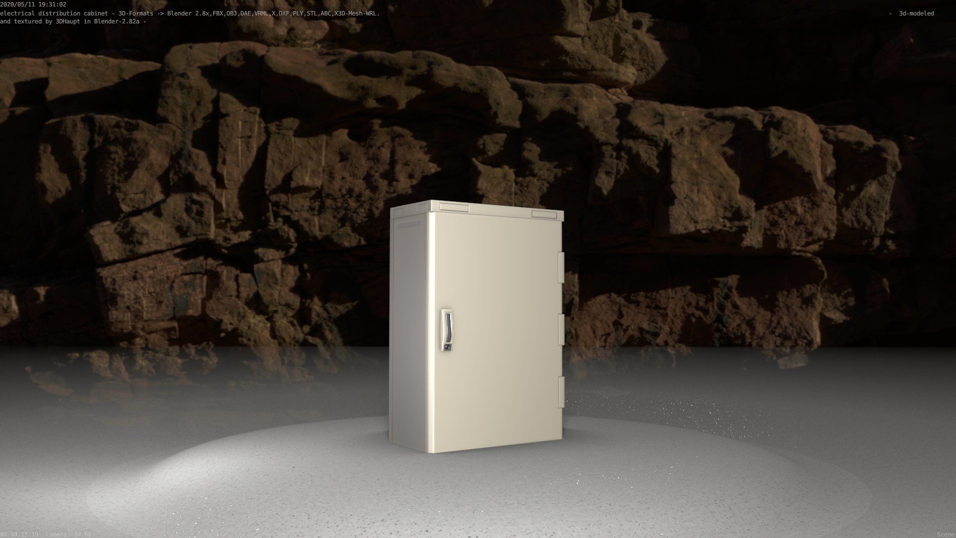 Electrical Distribution Cabinet 4 Low-poly 3D model_79