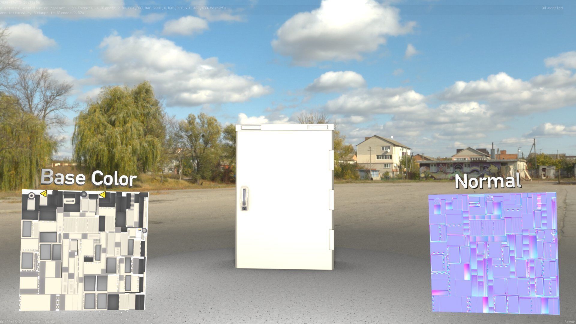 Electrical Distribution Cabinet 4 Low-poly 3D model_82