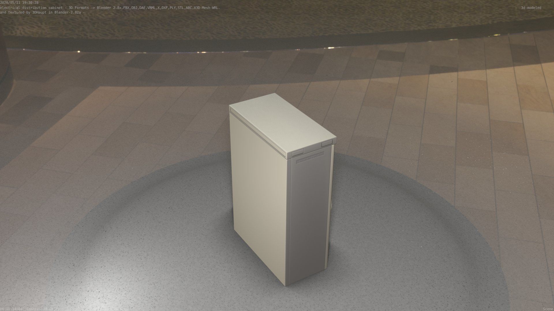 Electrical Distribution Cabinet 4 Low-poly 3D model_40