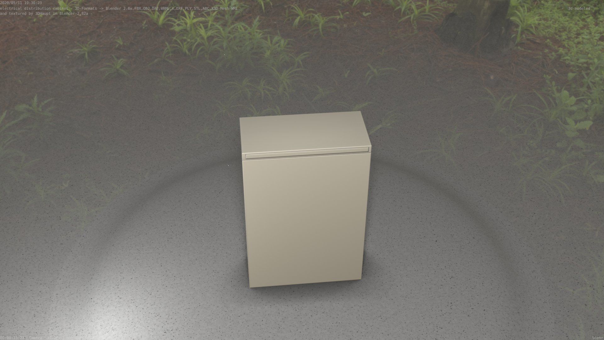 Electrical Distribution Cabinet 4 Low-poly 3D model_35