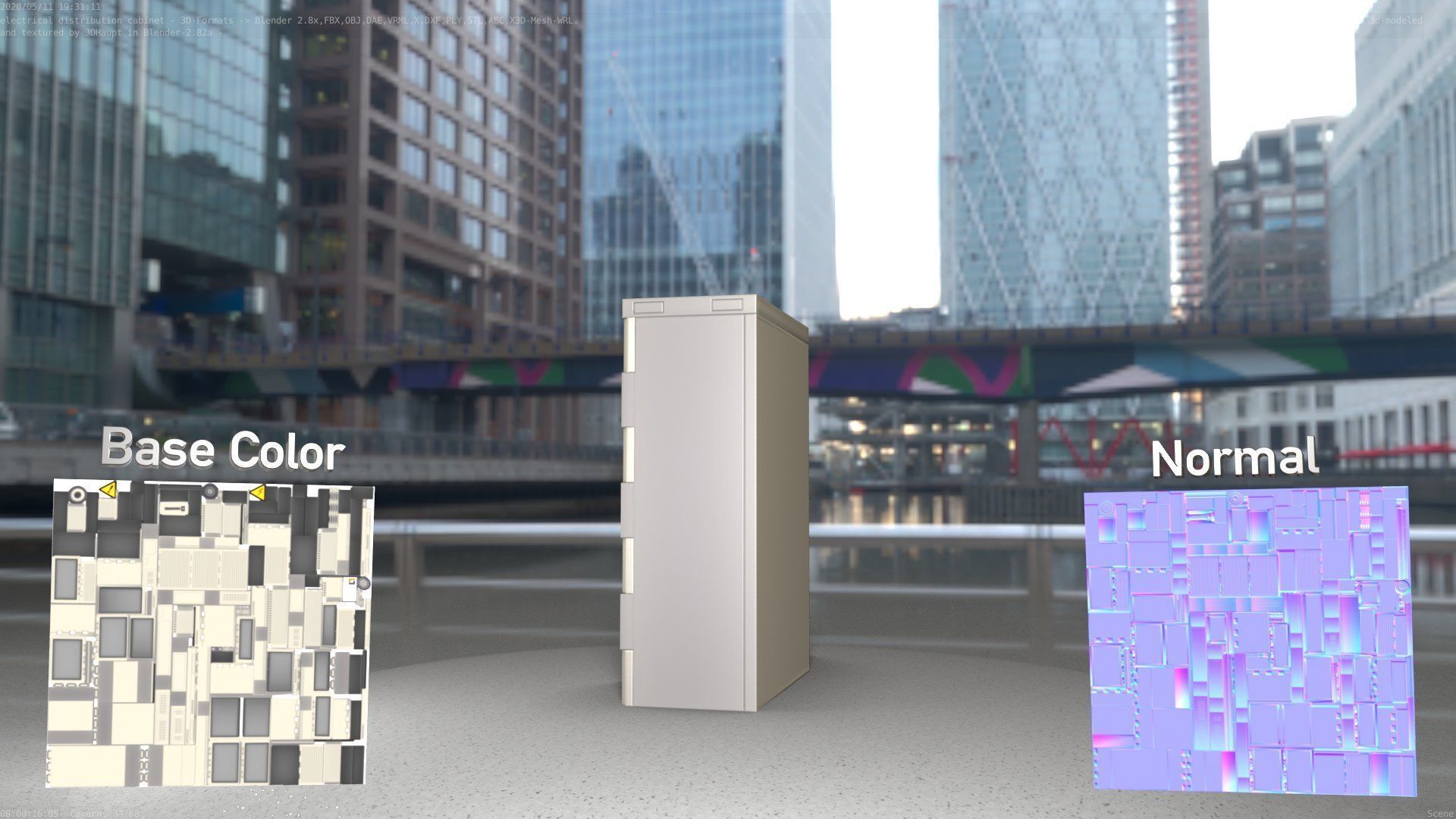 Electrical Distribution Cabinet 4 Low-poly 3D model_89