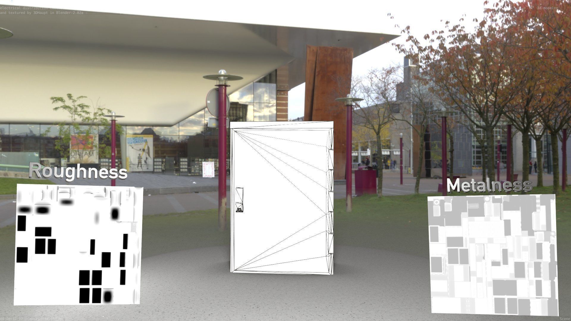 Electrical Distribution Cabinet 4 Low-poly 3D model_2