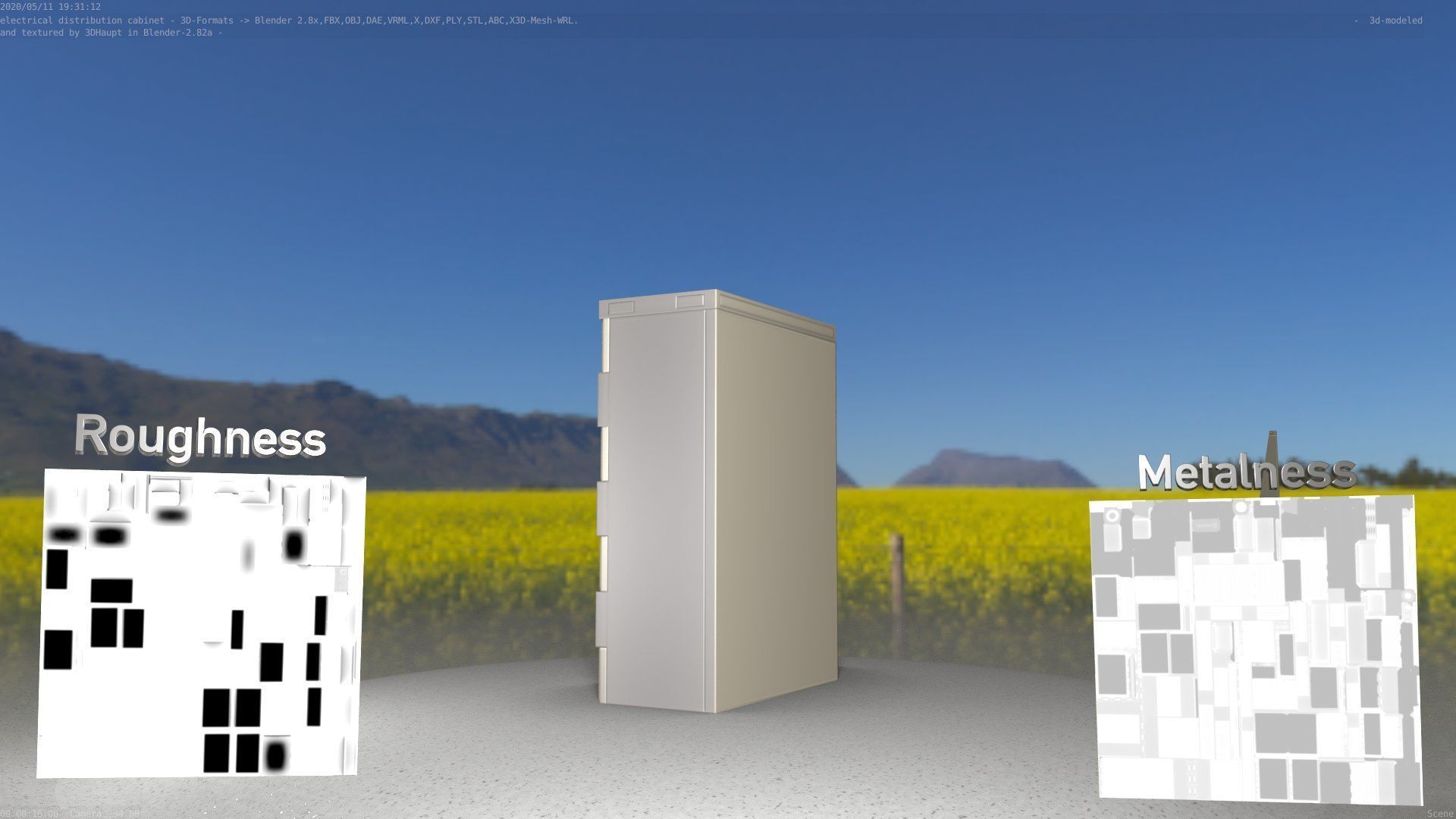 Electrical Distribution Cabinet 4 Low-poly 3D model_90