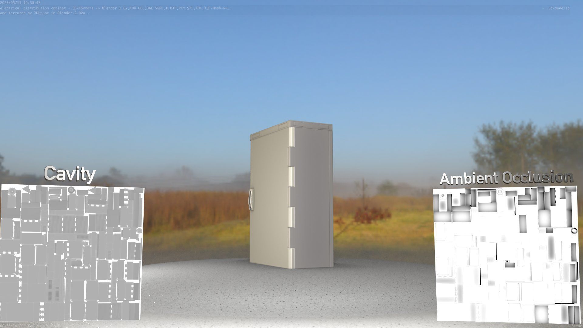 Electrical Distribution Cabinet 4 Low-poly 3D model_56