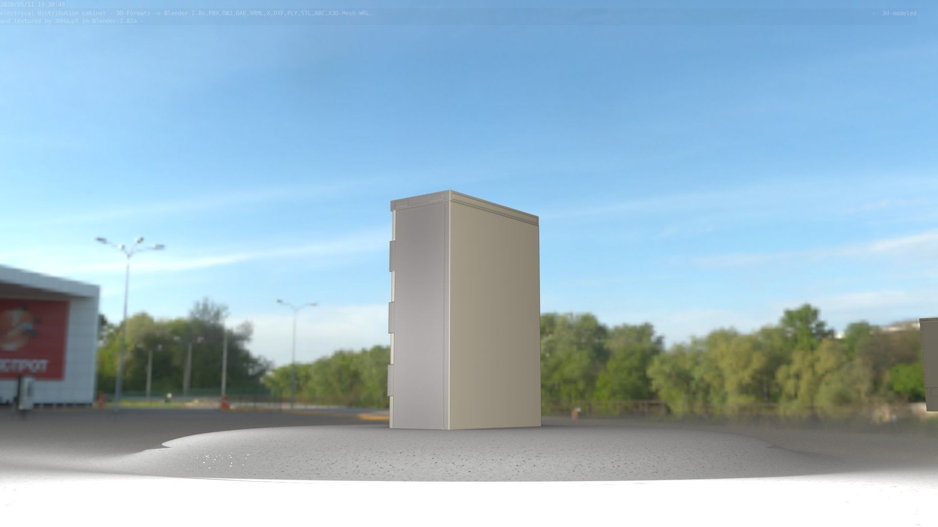 Electrical Distribution Cabinet 4 Low-poly 3D model_62