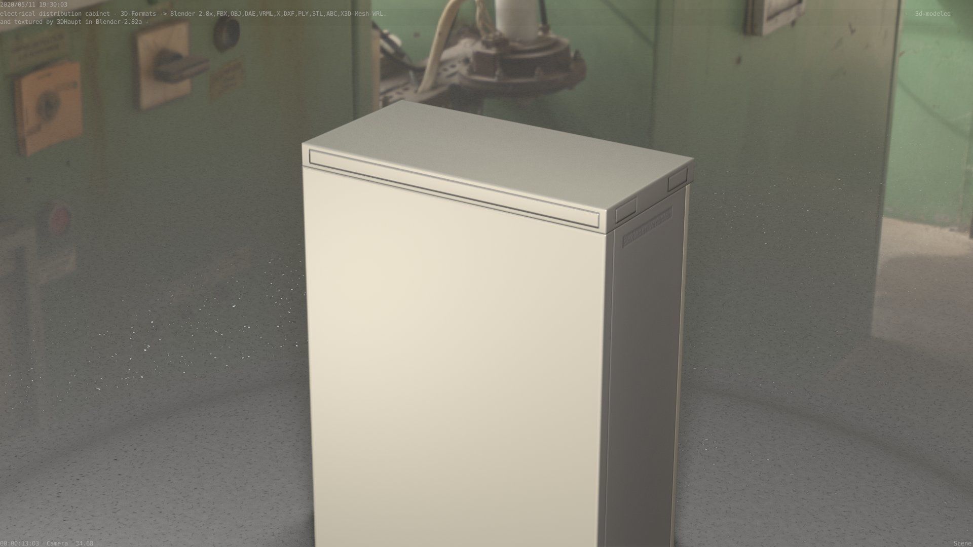 Electrical Distribution Cabinet 4 Low-poly 3D model_19