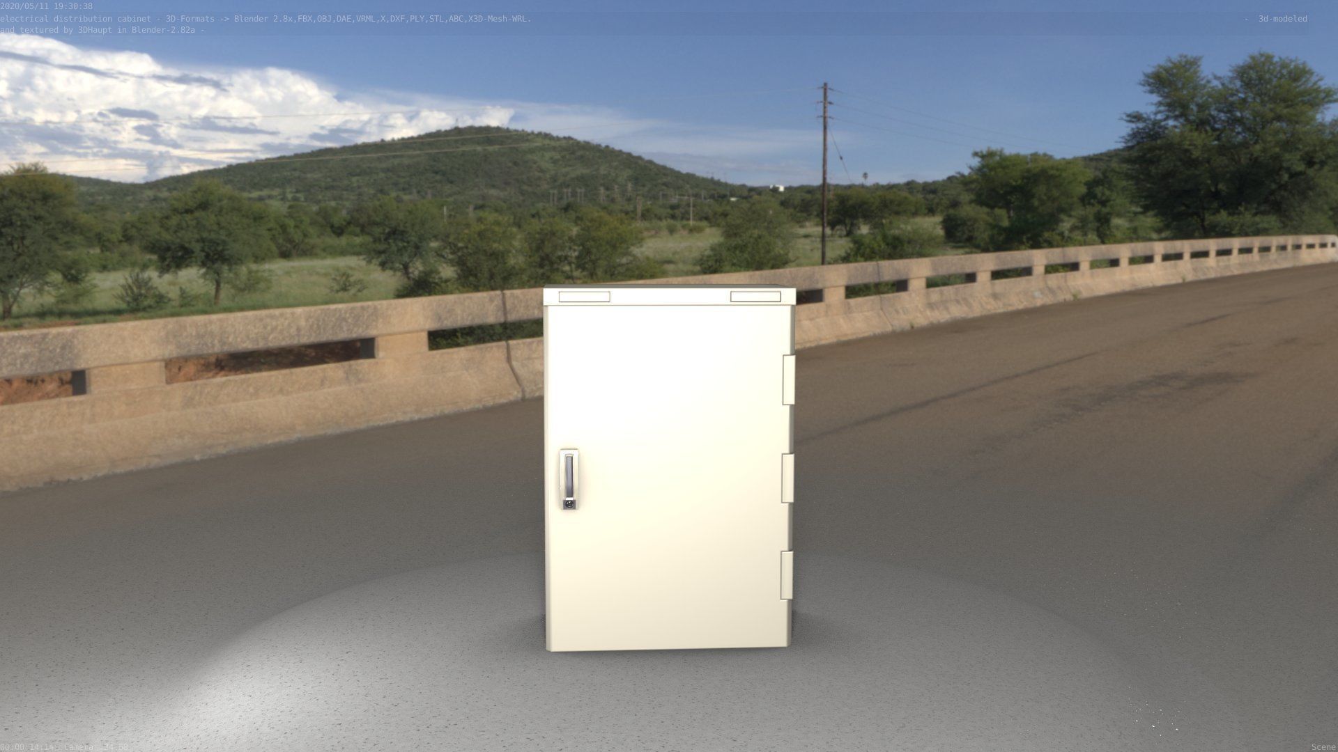 Electrical Distribution Cabinet 4 Low-poly 3D model_50
