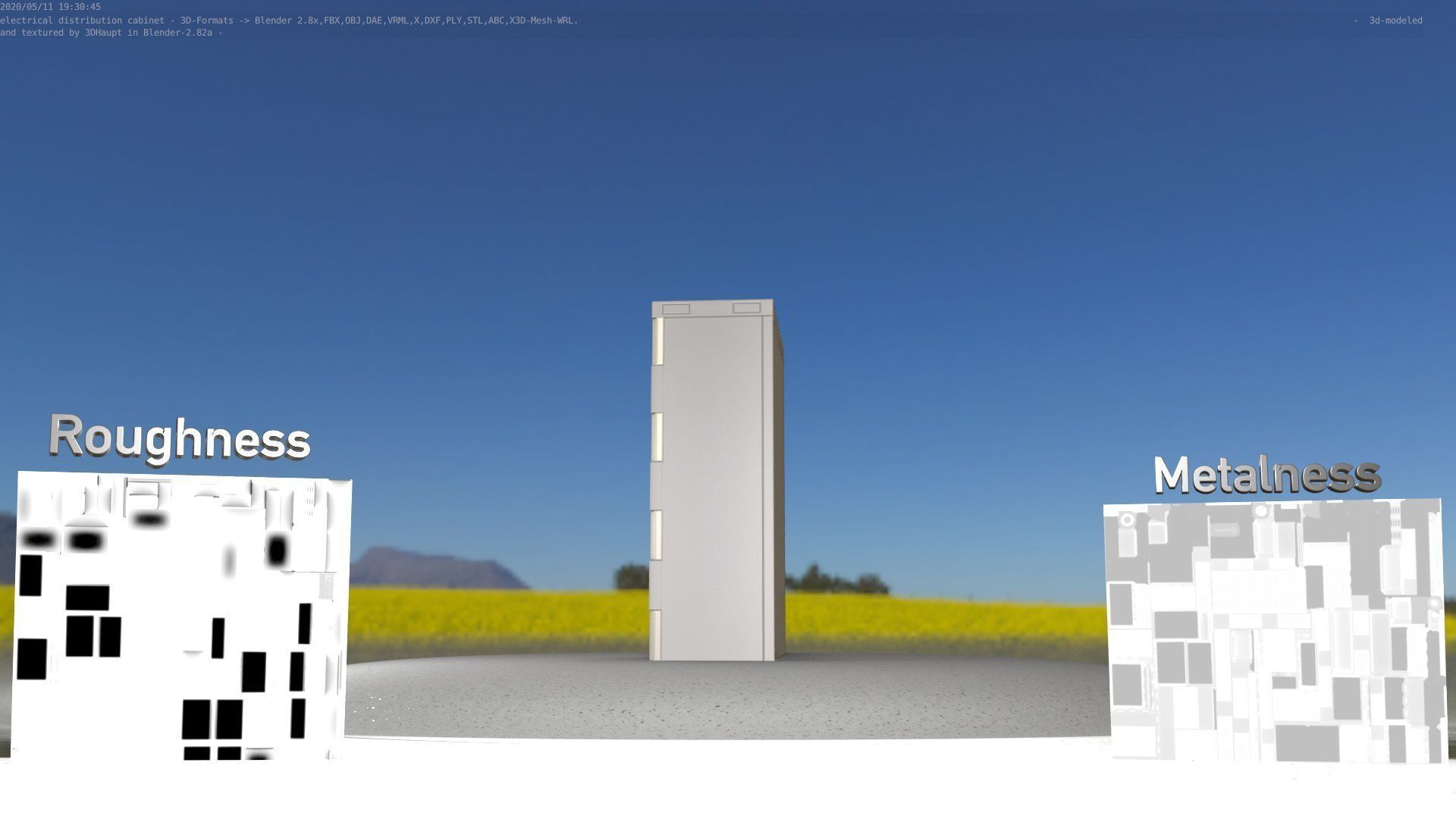 Electrical Distribution Cabinet 4 Low-poly 3D model_59