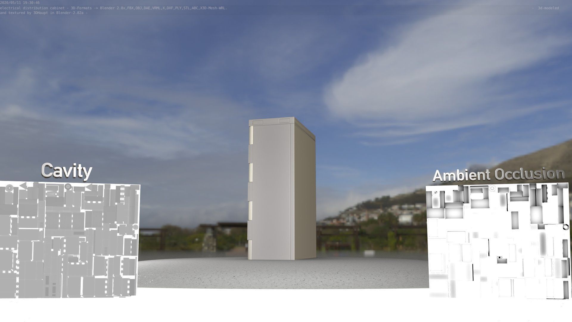 Electrical Distribution Cabinet 4 Low-poly 3D model_60