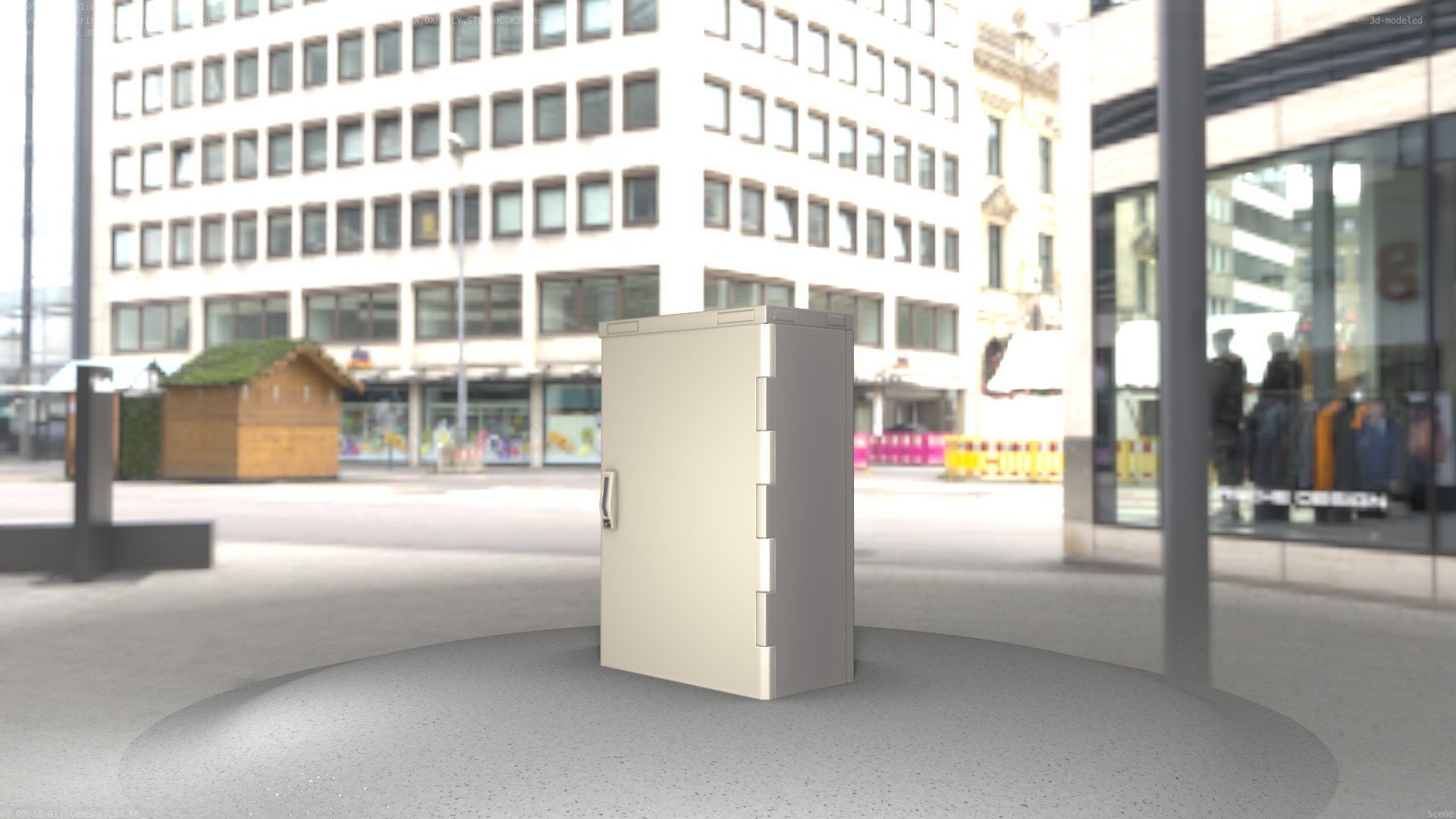 Electrical Distribution Cabinet 4 Low-poly 3D model_85