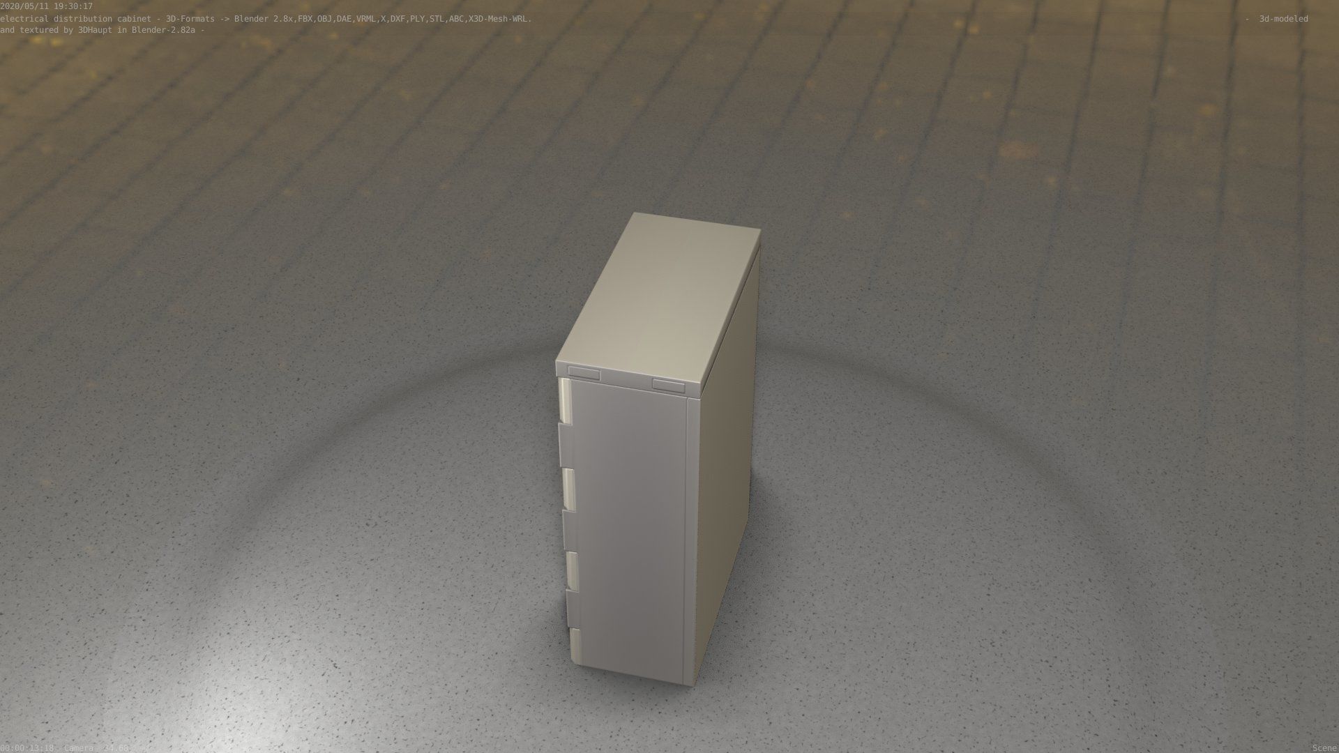Electrical Distribution Cabinet 4 Low-poly 3D model_9