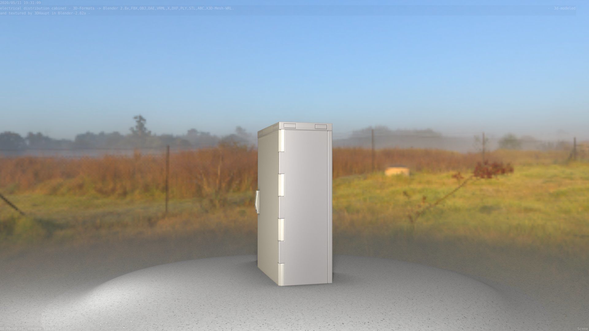 Electrical Distribution Cabinet 4 Low-poly 3D model_87
