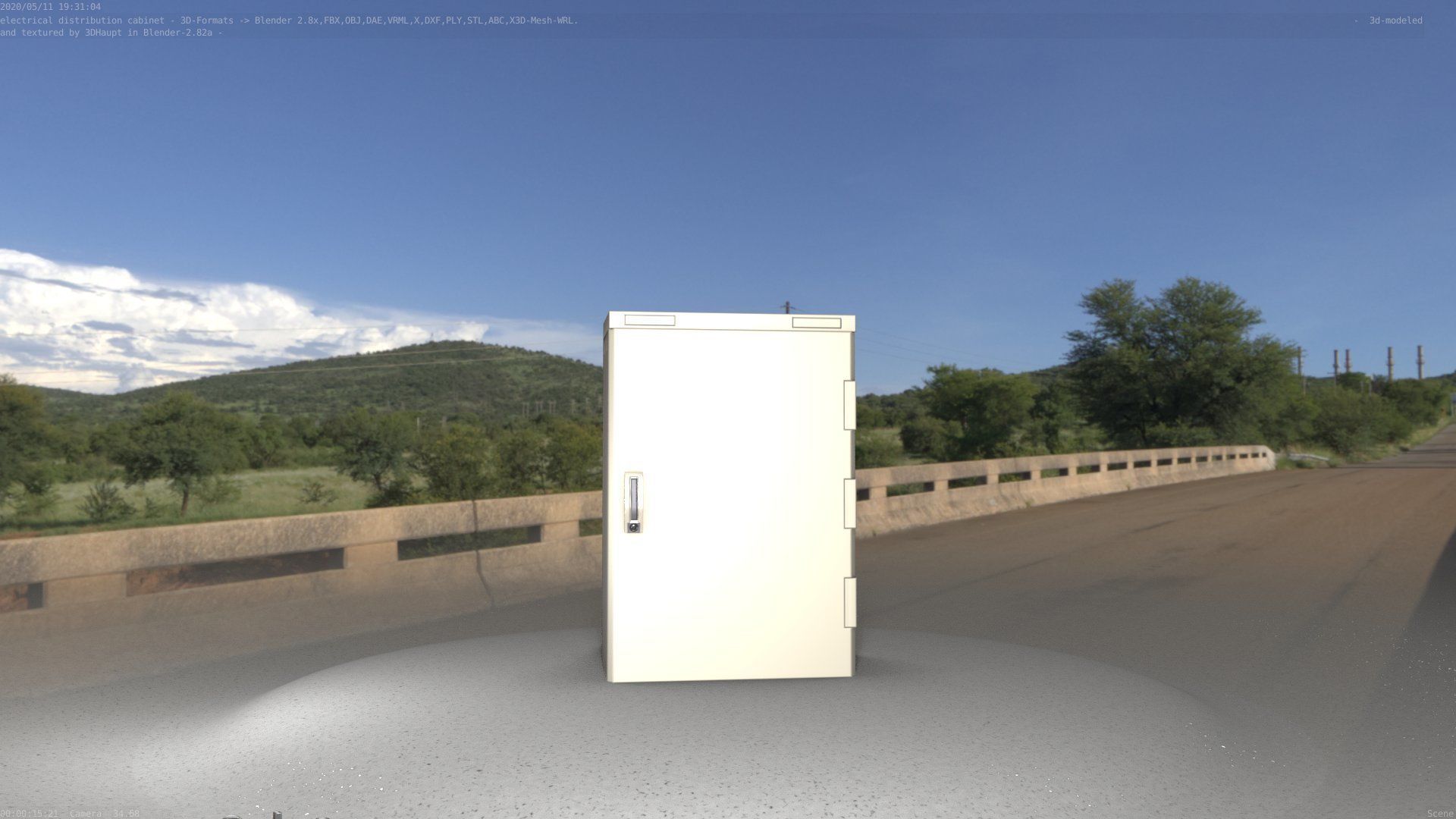 Electrical Distribution Cabinet 4 Low-poly 3D model_81