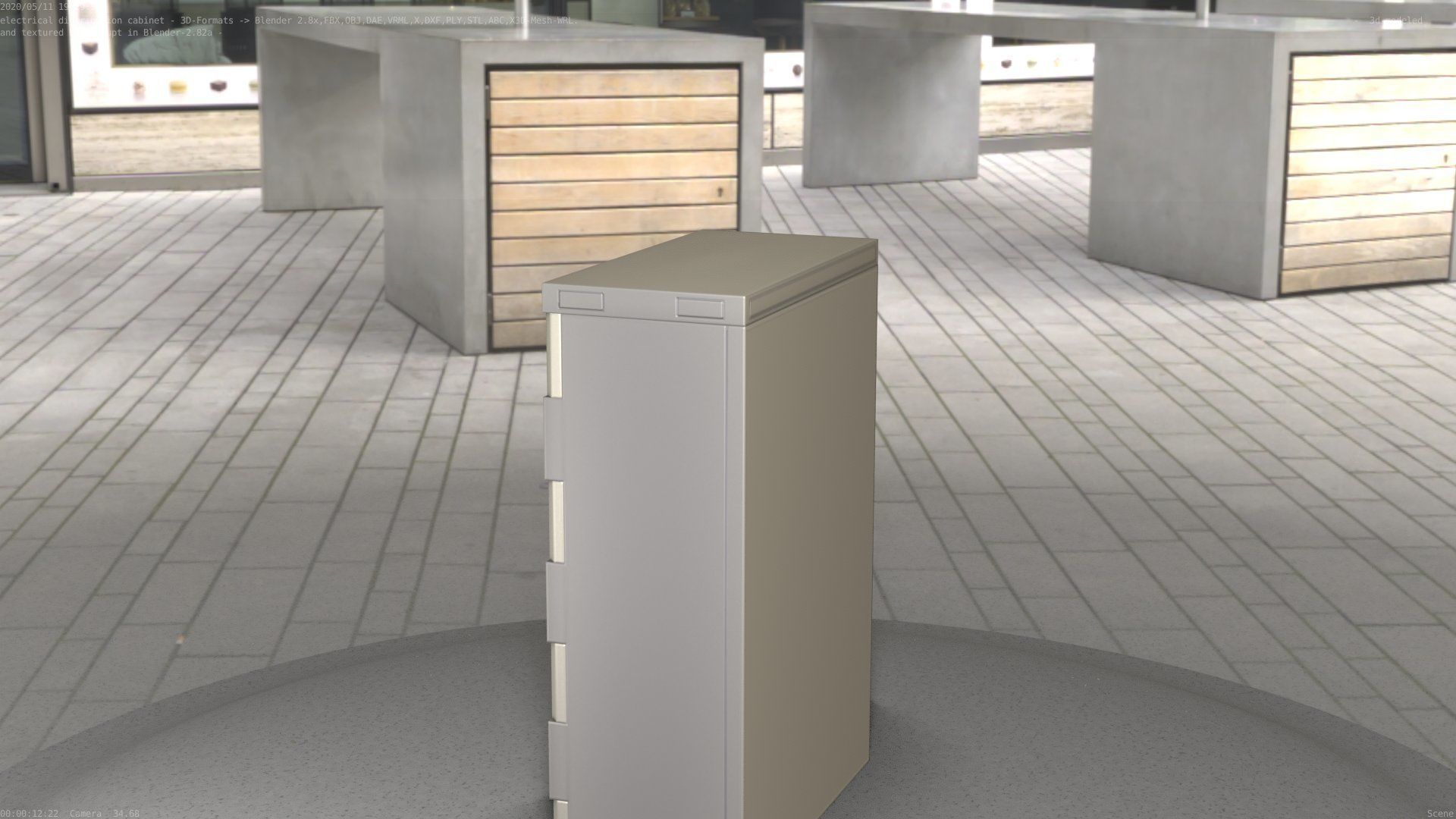 Electrical Distribution Cabinet 4 Low-poly 3D model_14