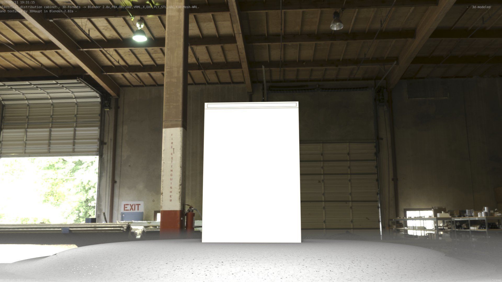 Electrical Distribution Cabinet 4 Low-poly 3D model_94