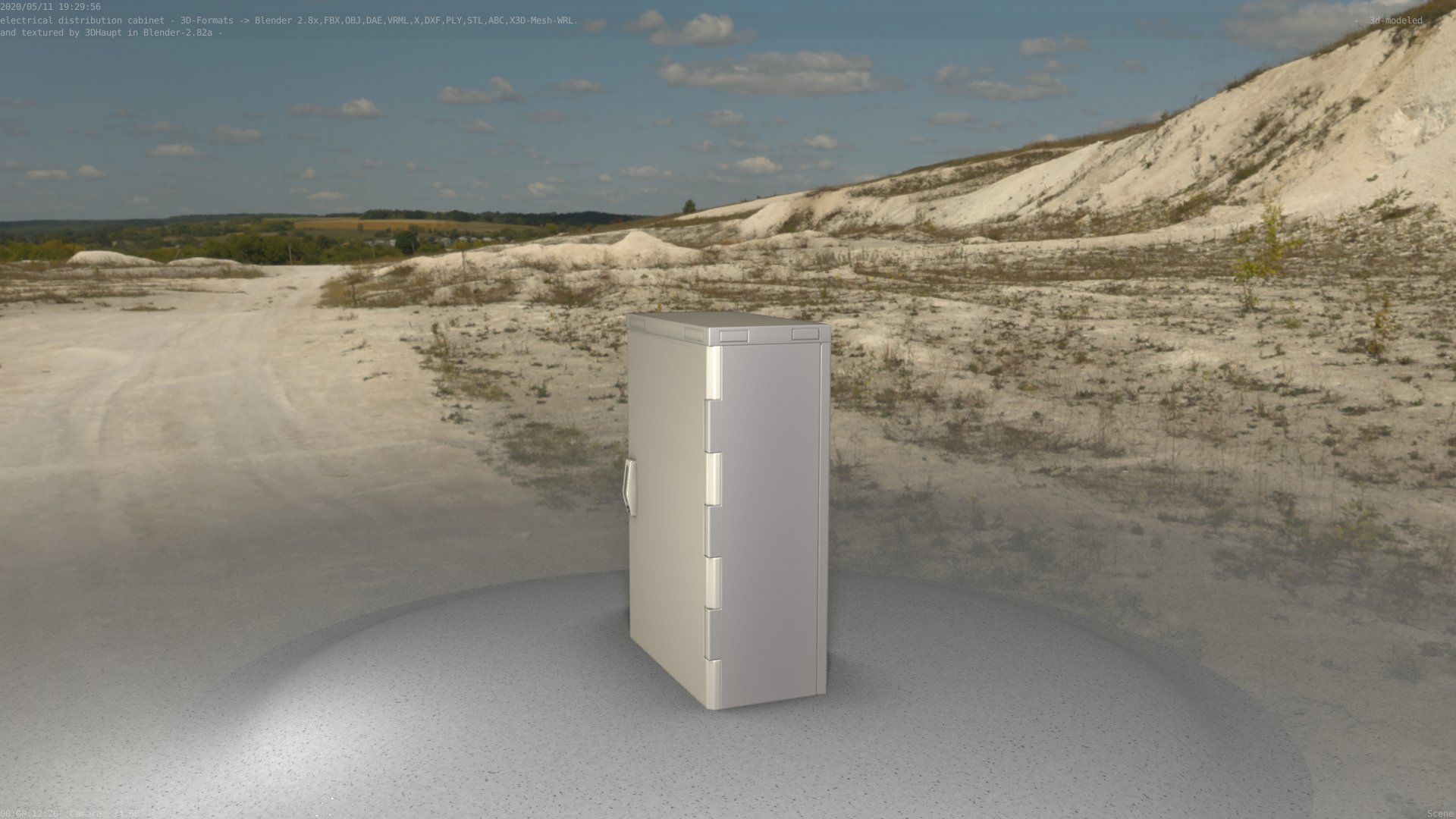 Electrical Distribution Cabinet 4 Low-poly 3D model_12