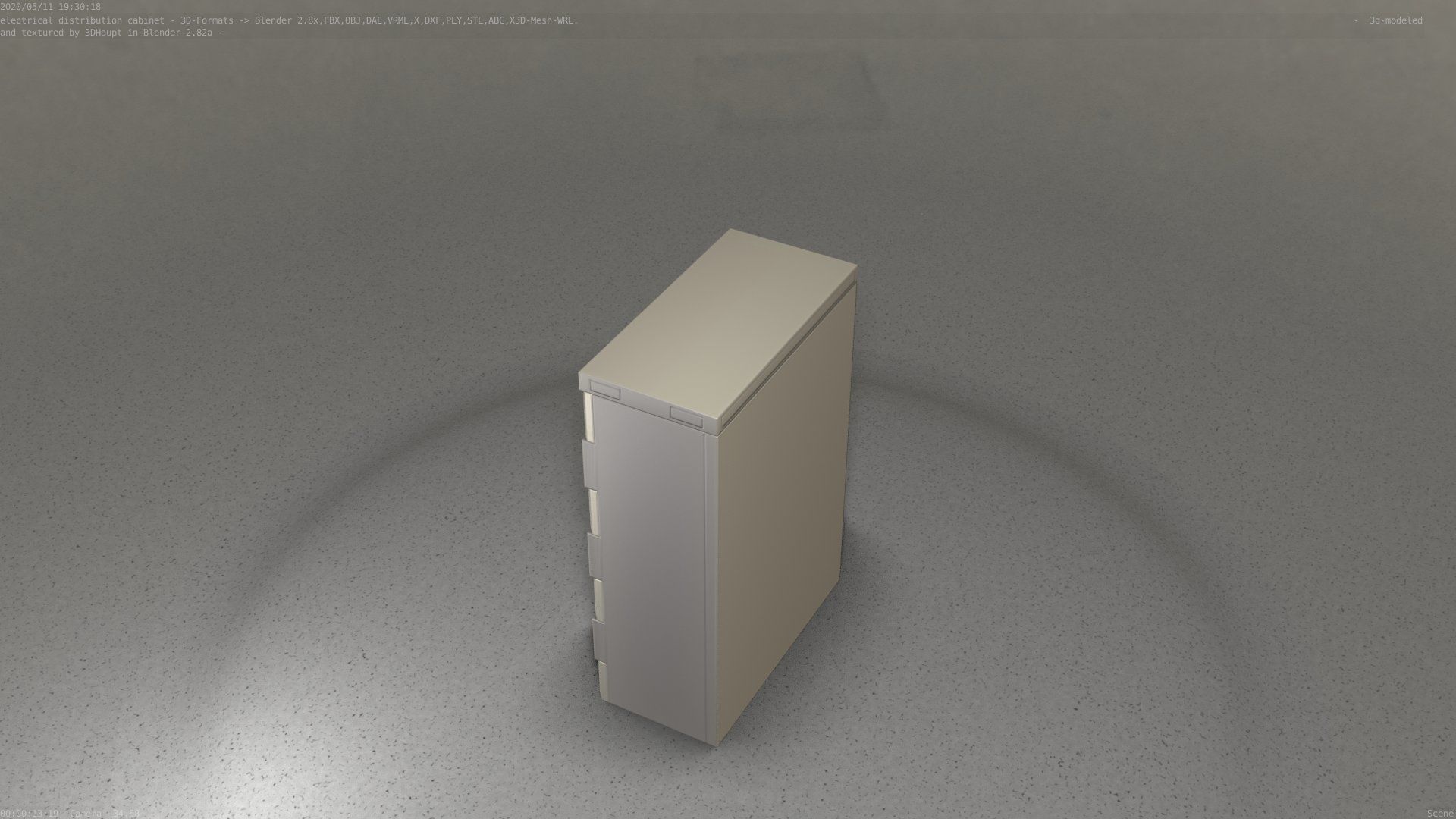 Electrical Distribution Cabinet 4 Low-poly 3D model_10