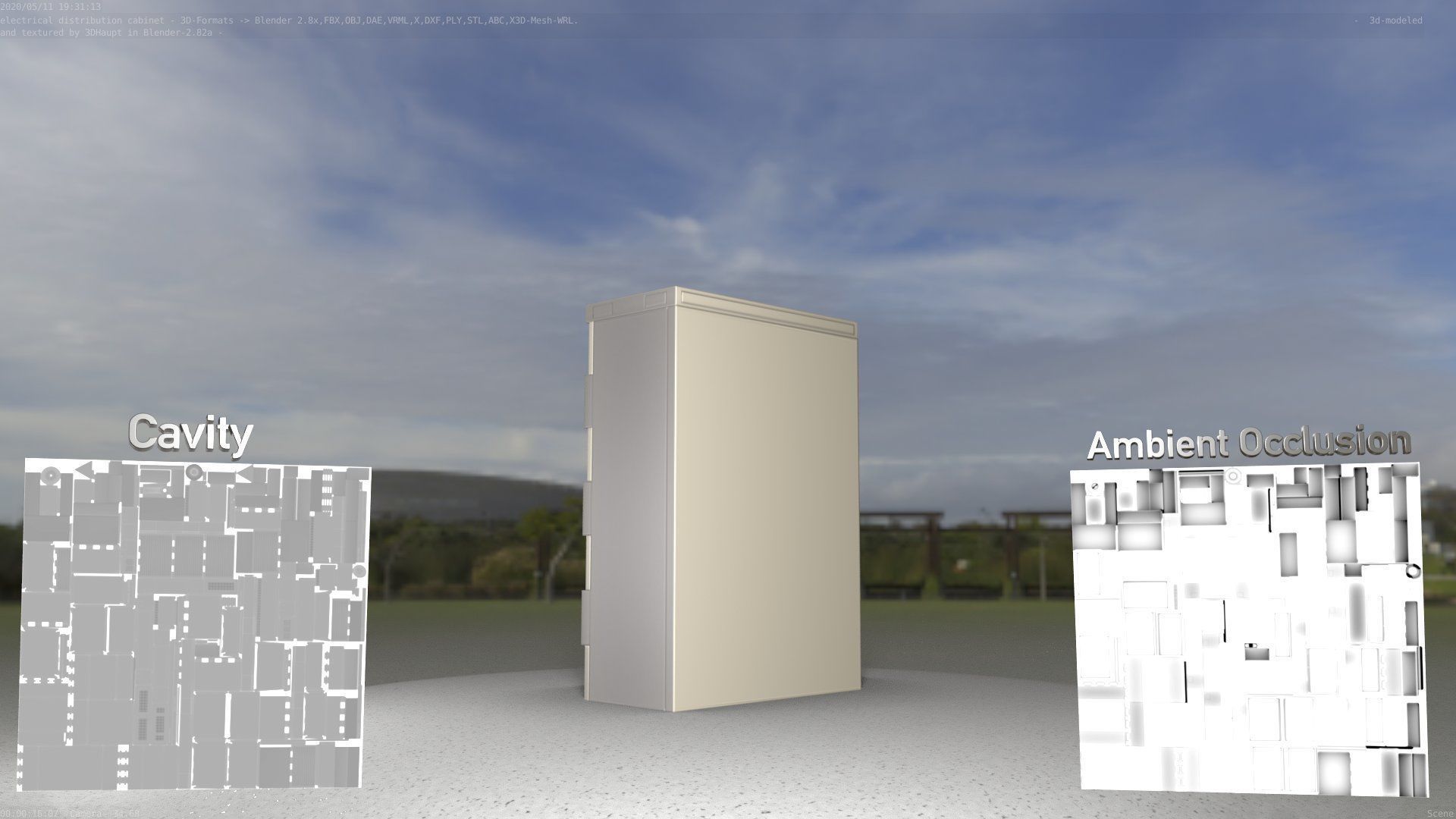 Electrical Distribution Cabinet 4 Low-poly 3D model_91