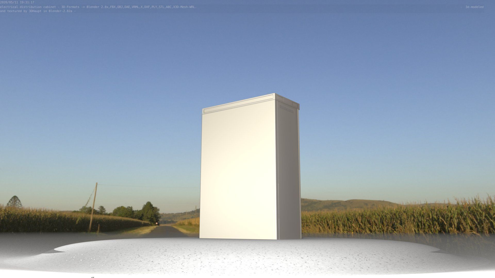 Electrical Distribution Cabinet 4 Low-poly 3D model_96