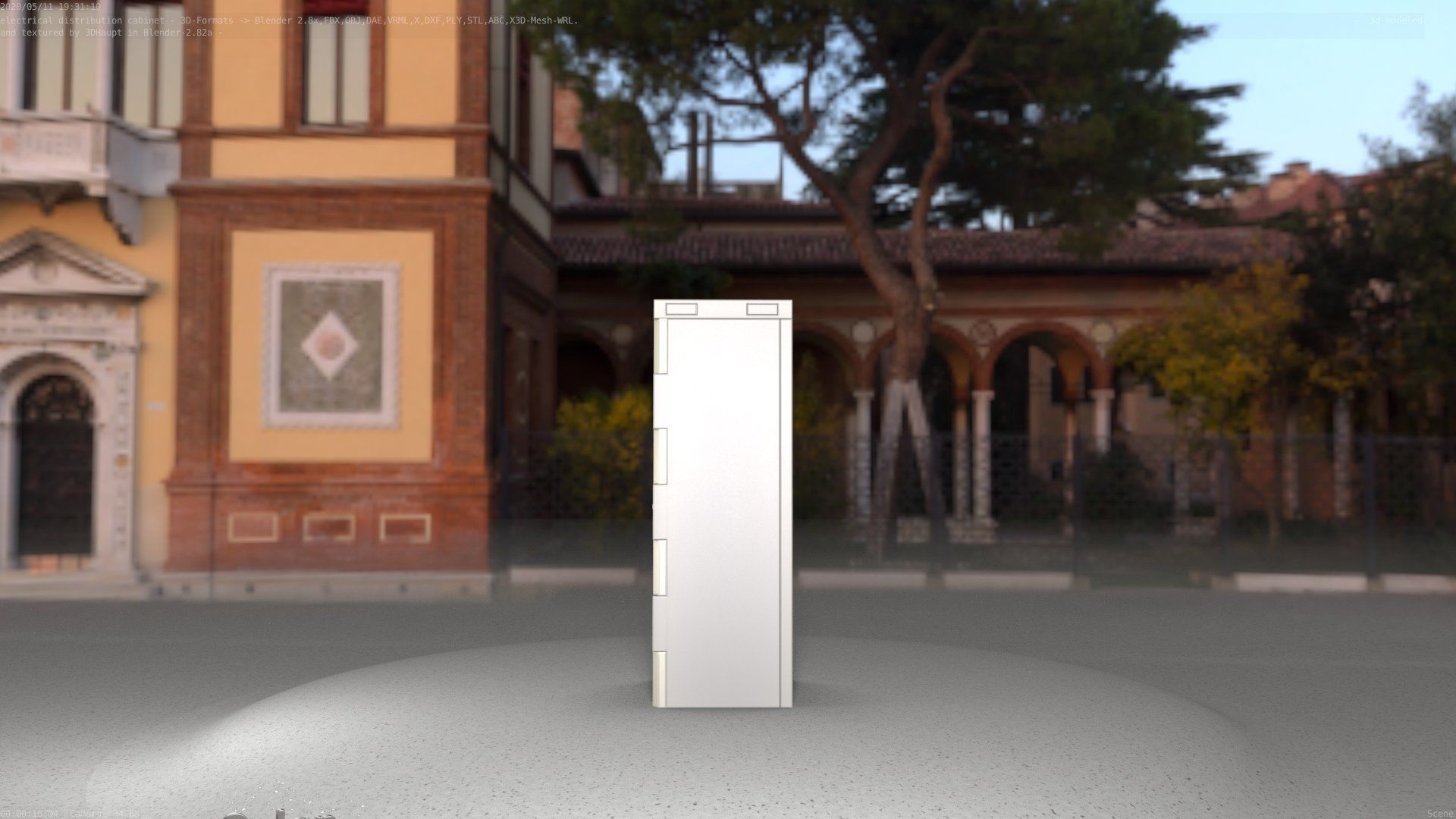 Electrical Distribution Cabinet 4 Low-poly 3D model_88