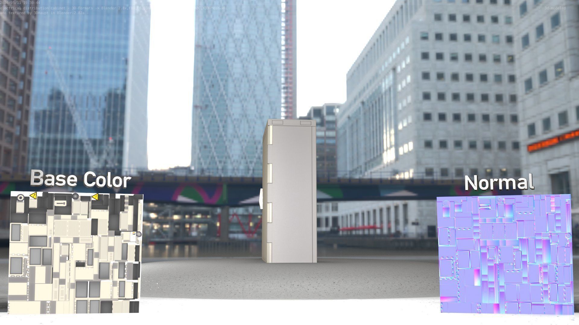 Electrical Distribution Cabinet 4 Low-poly 3D model_58