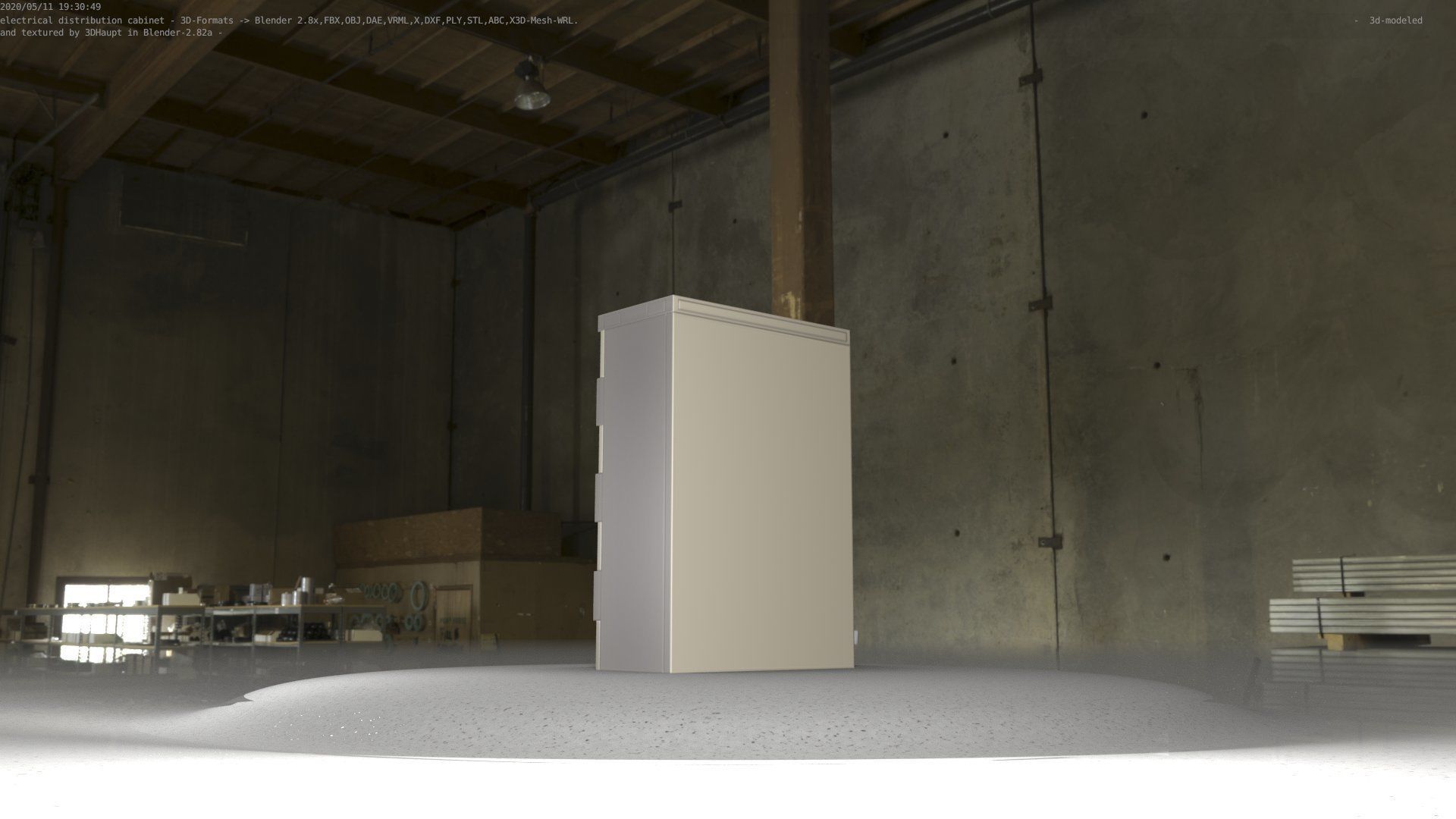 Electrical Distribution Cabinet 4 Low-poly 3D model_63