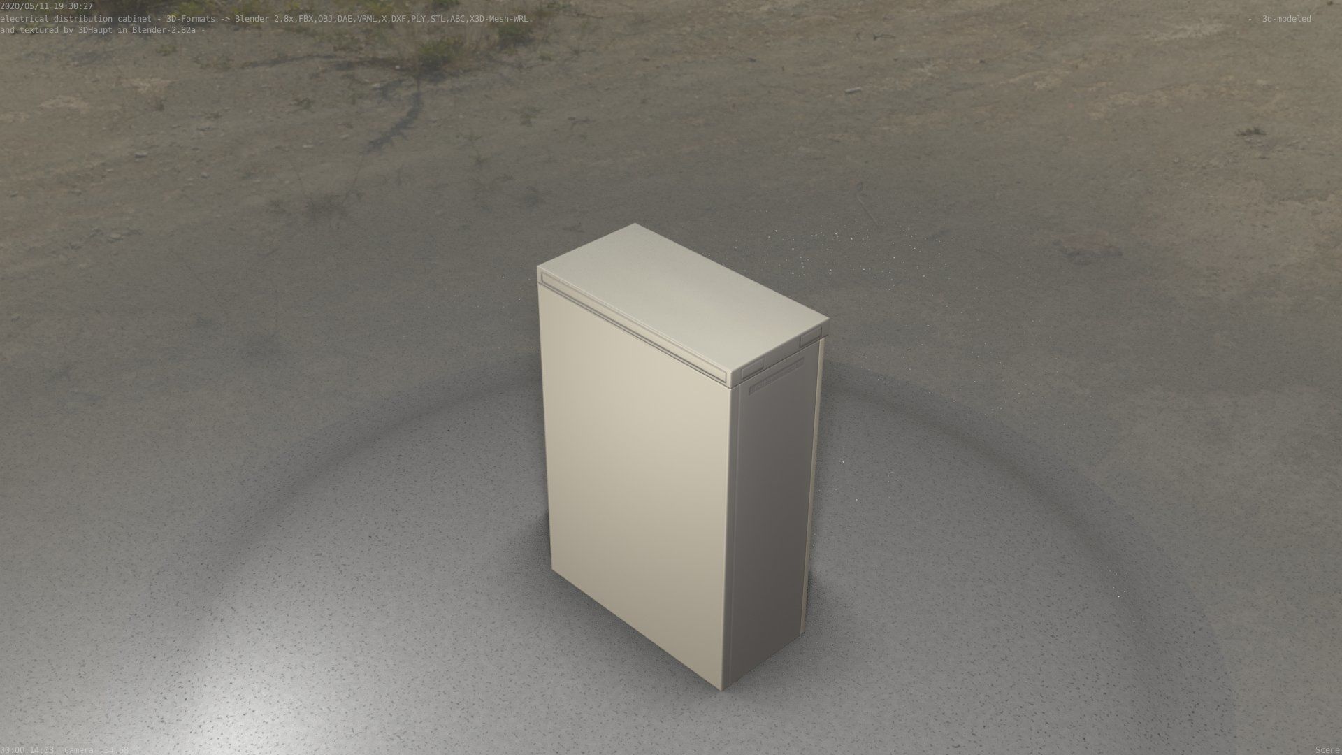 Electrical Distribution Cabinet 4 Low-poly 3D model_39