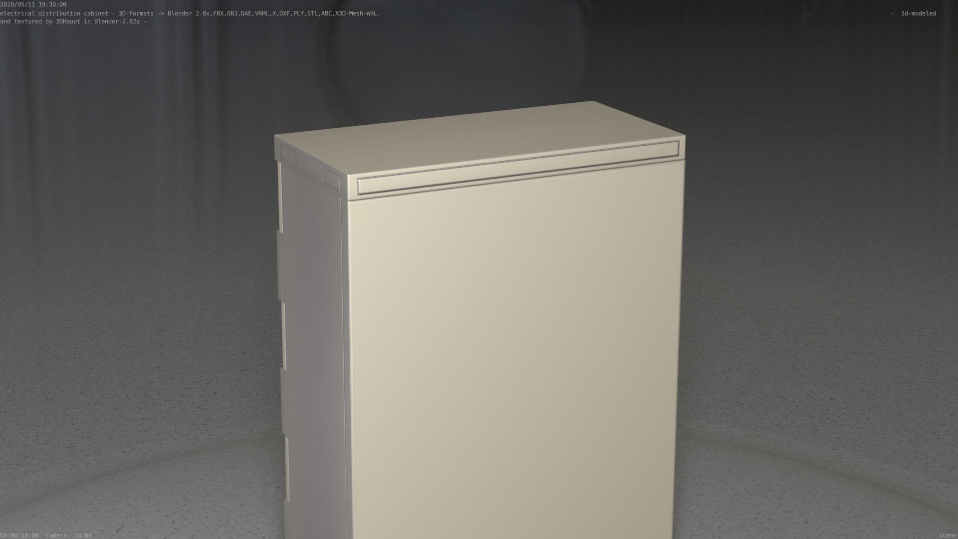 Electrical Distribution Cabinet 4 Low-poly 3D model_16