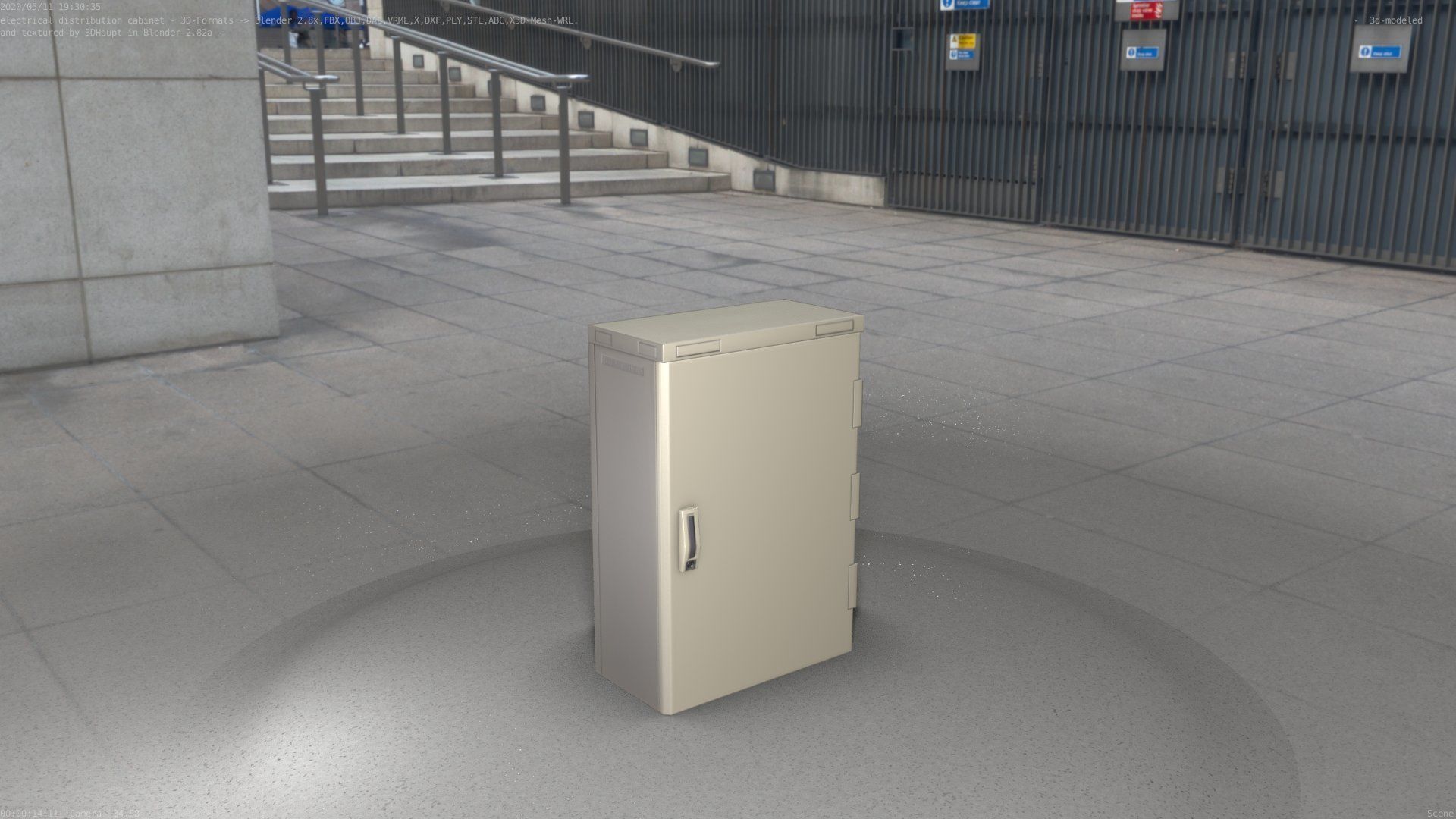 Electrical Distribution Cabinet 4 Low-poly 3D model_47