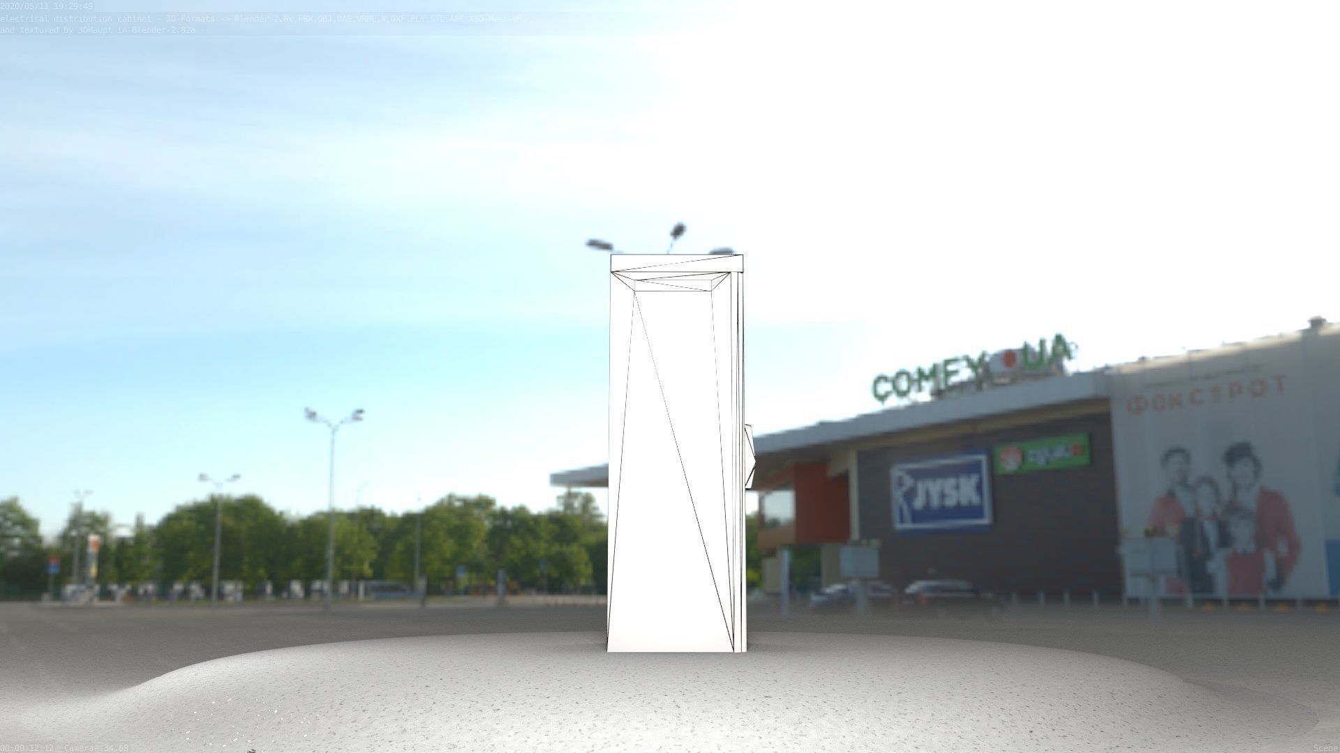 Electrical Distribution Cabinet 4 Low-poly 3D model_22