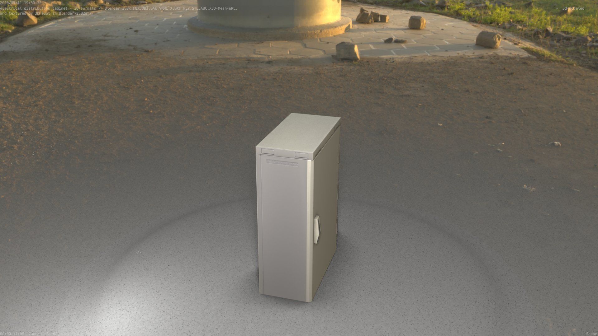 Electrical Distribution Cabinet 4 Low-poly 3D model_44
