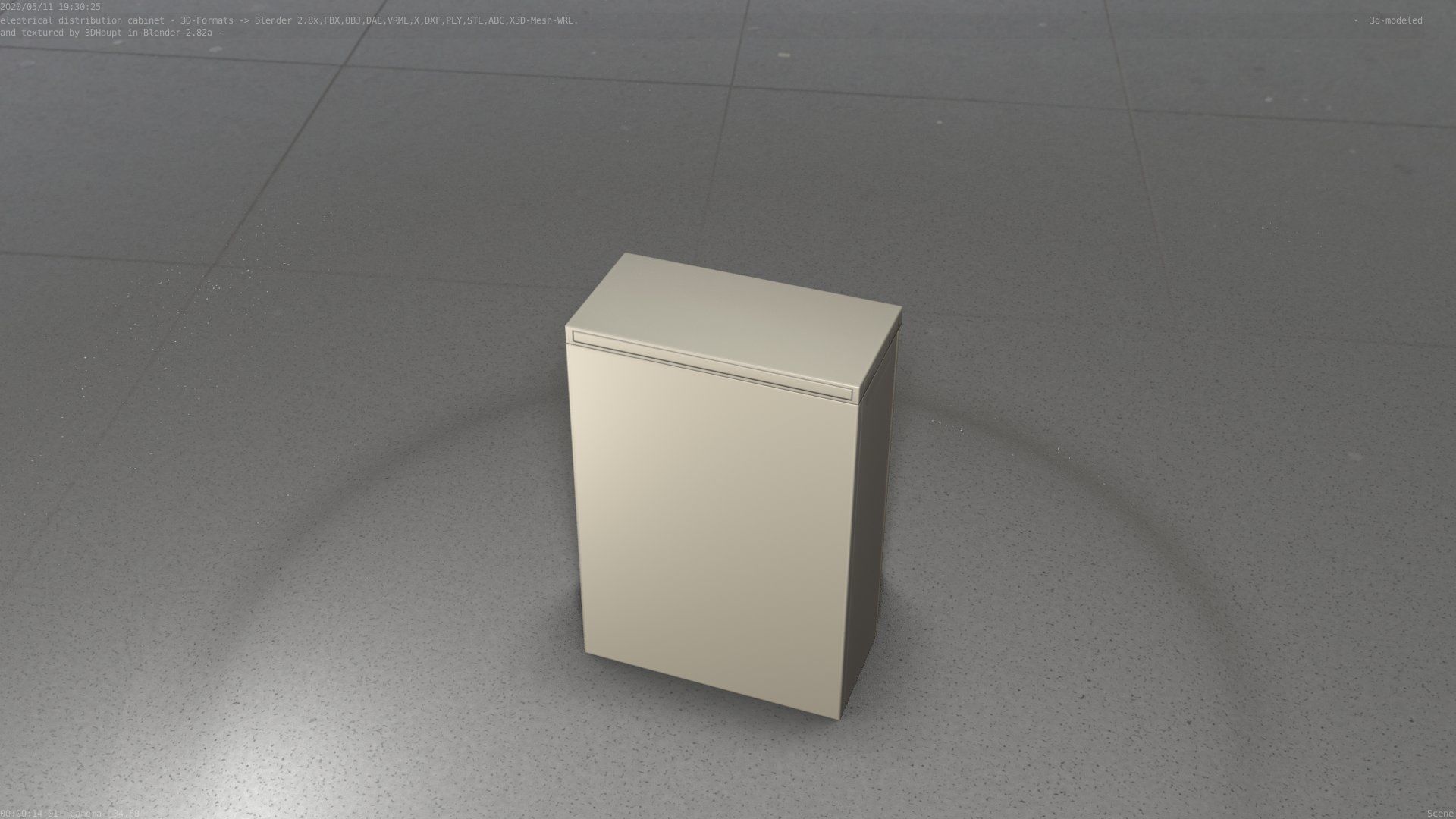 Electrical Distribution Cabinet 4 Low-poly 3D model_37