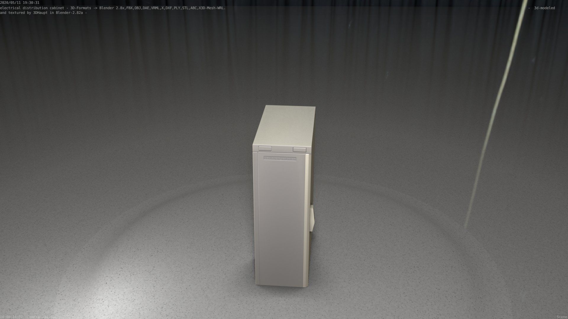 Electrical Distribution Cabinet 4 Low-poly 3D model_43