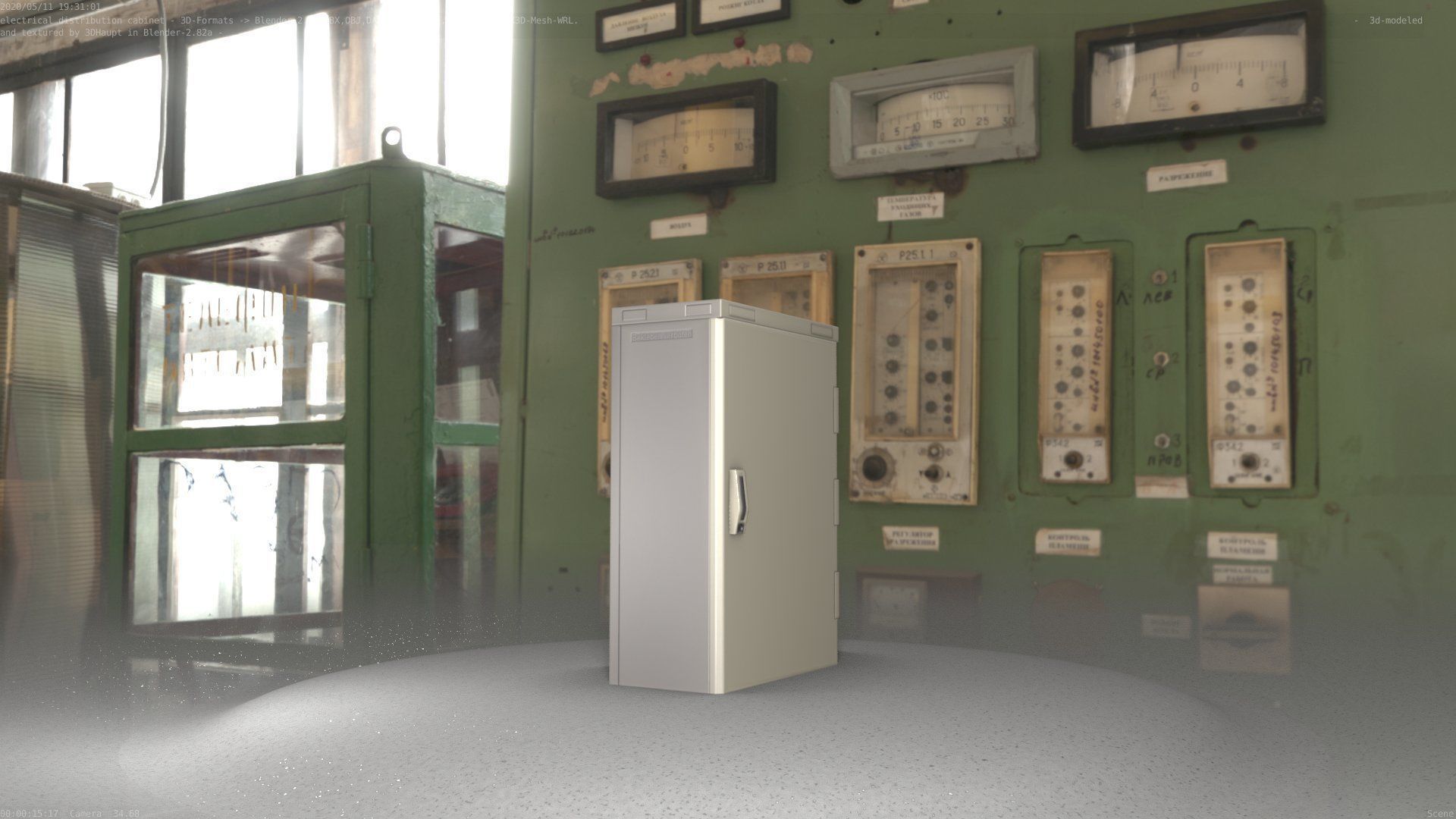 Electrical Distribution Cabinet 4 Low-poly 3D model_77