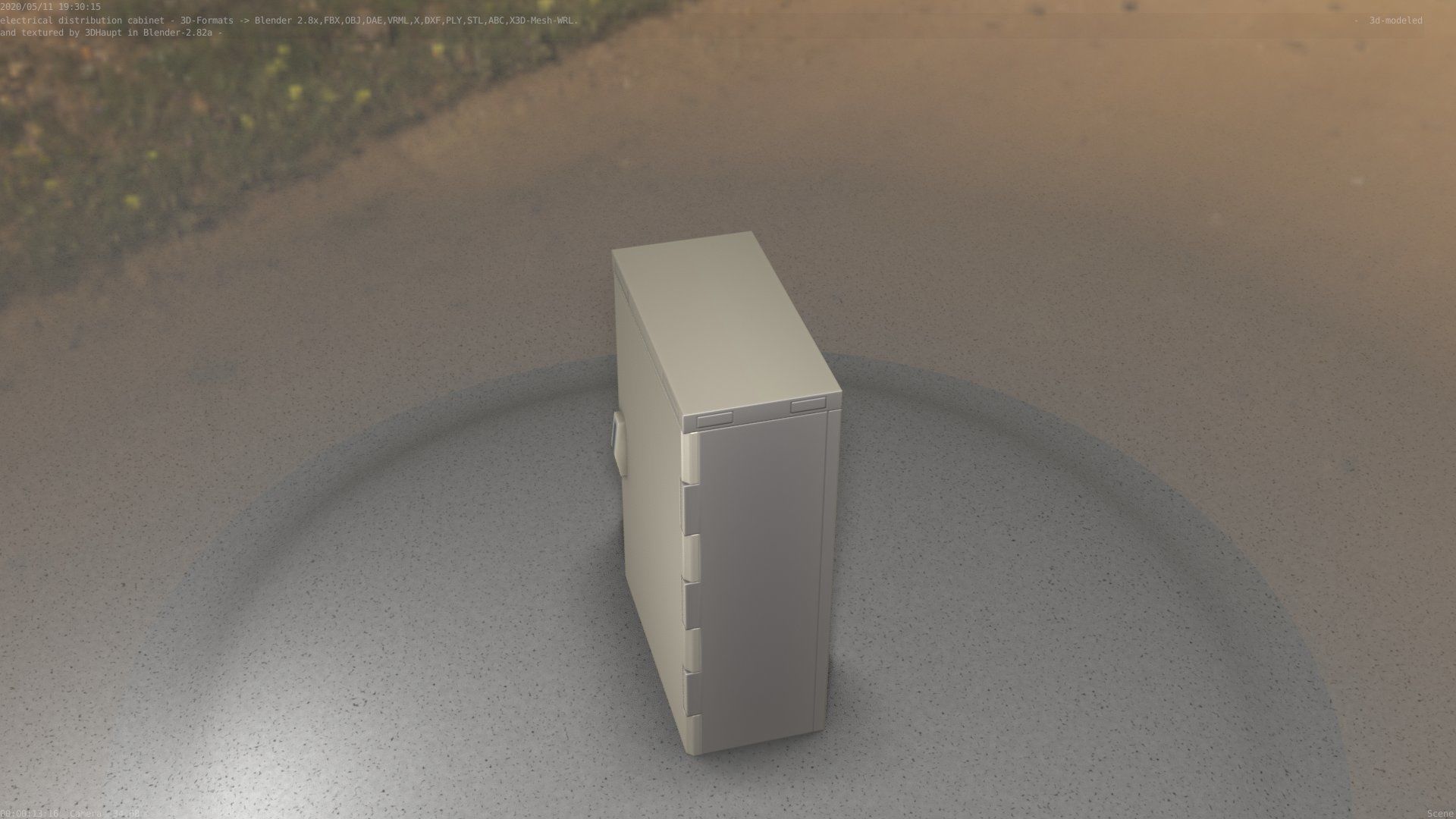 Electrical Distribution Cabinet 4 Low-poly 3D model_7