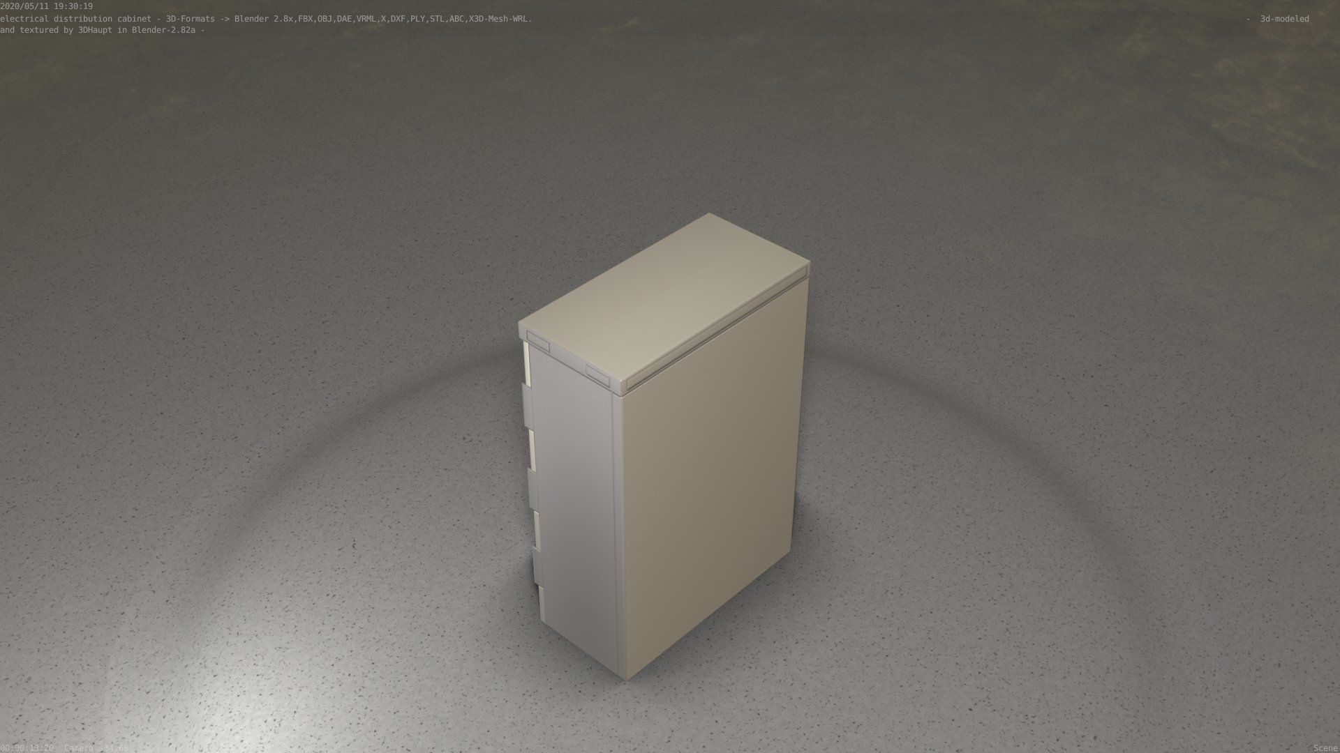 Electrical Distribution Cabinet 4 Low-poly 3D model_11