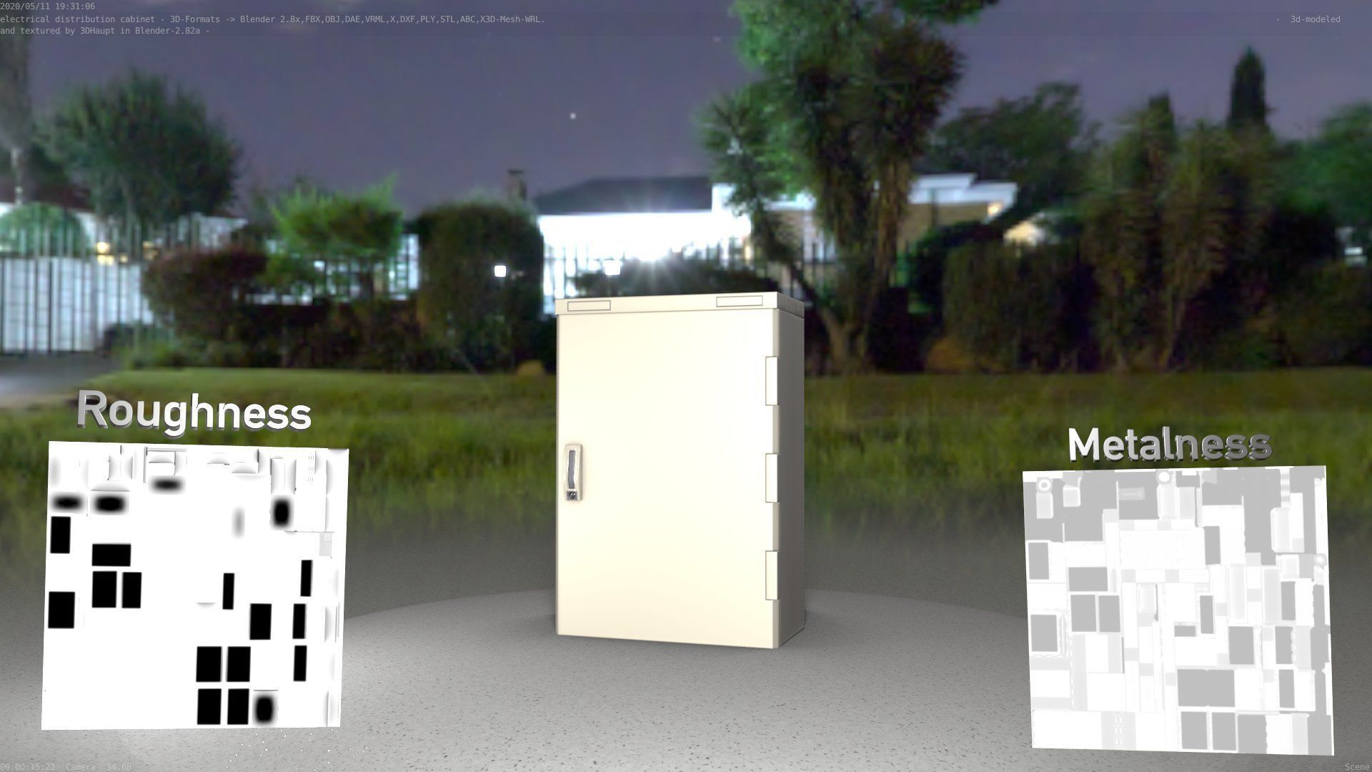 Electrical Distribution Cabinet 4 Low-poly 3D model_83