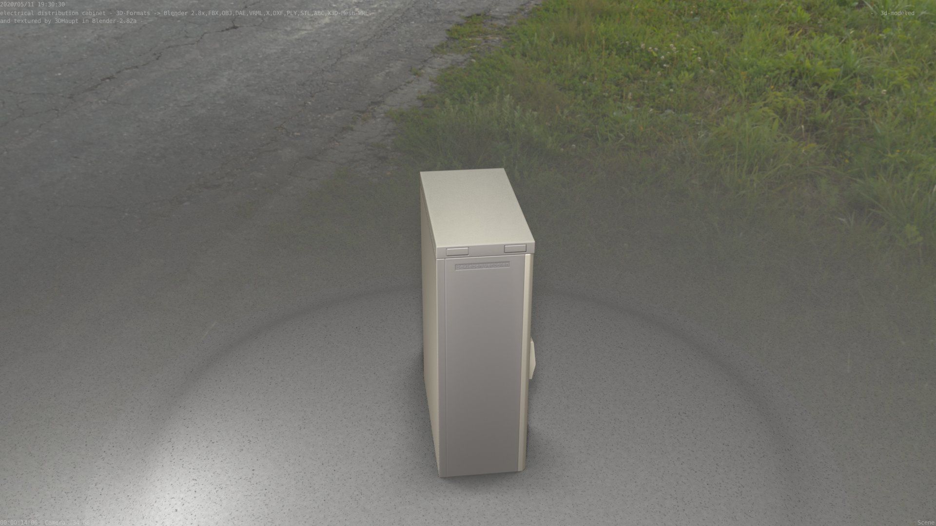 Electrical Distribution Cabinet 4 Low-poly 3D model_42